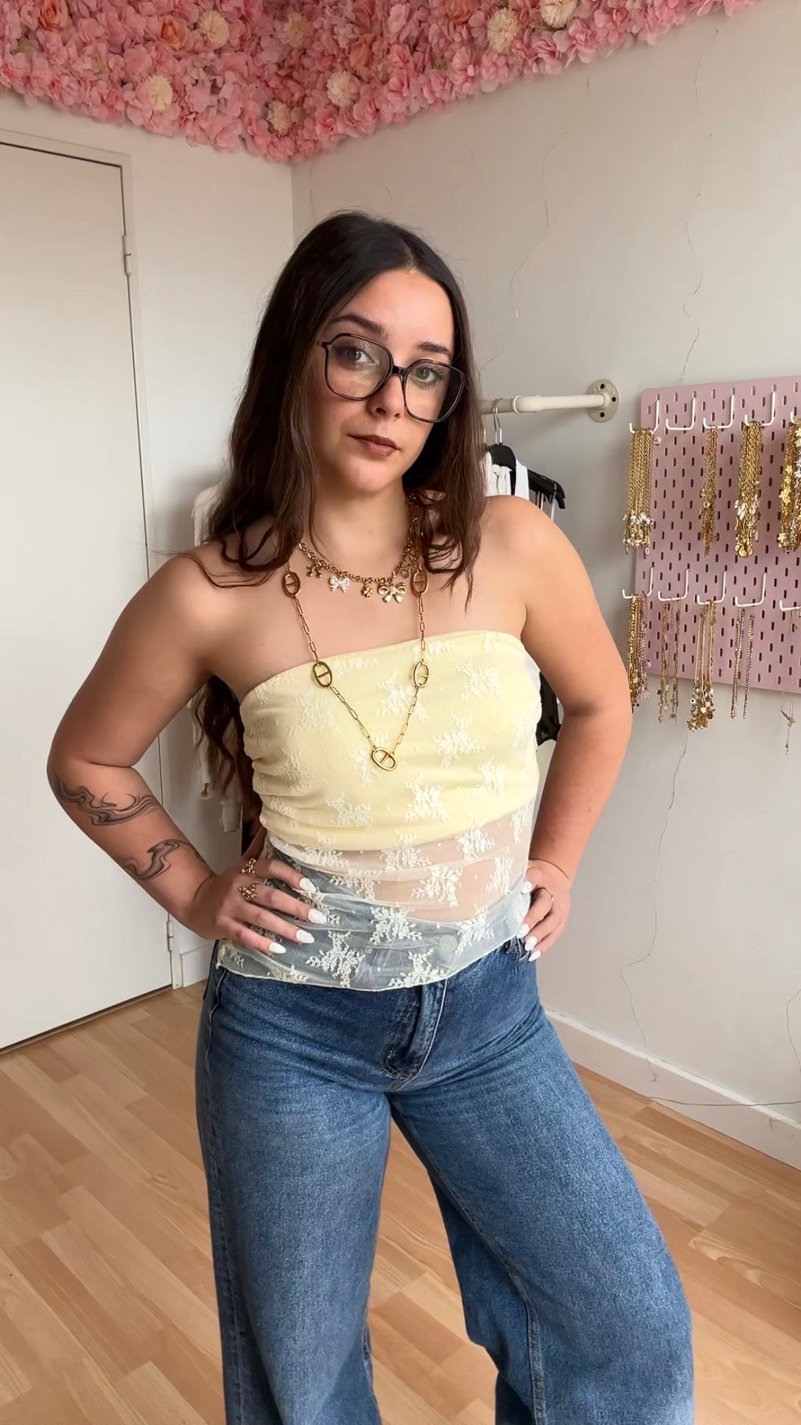 Top bustier Sienna Rose Jaune