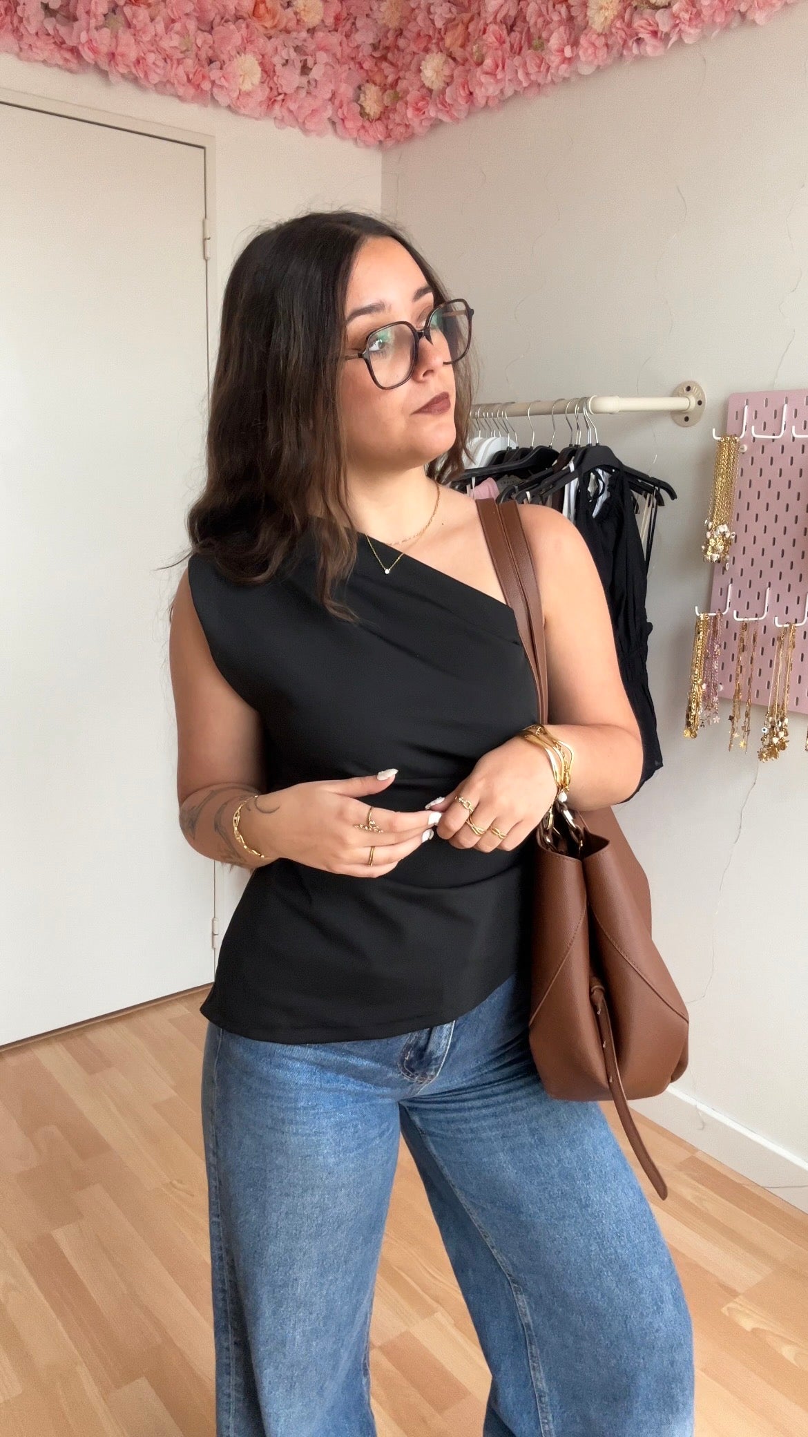 Top asymétrique Elsa Noir