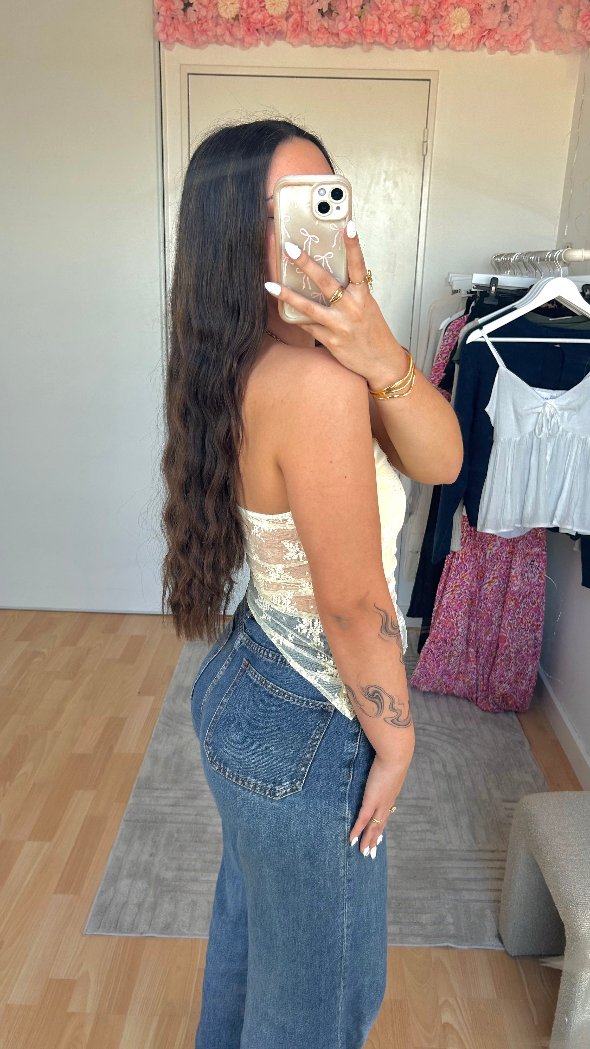 Top bustier Sienna Rose Jaune