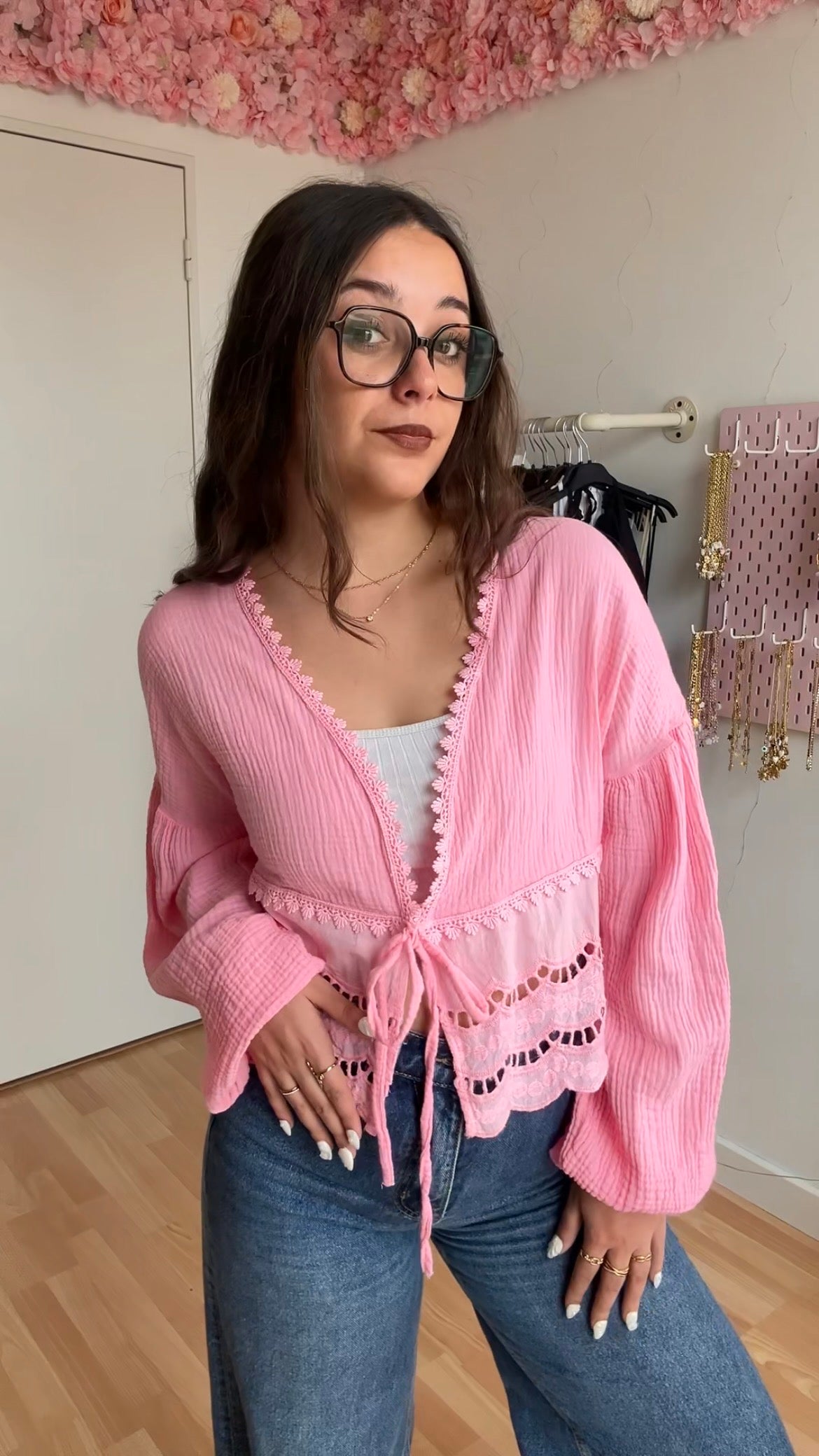 Blouse brodée Lila Rose