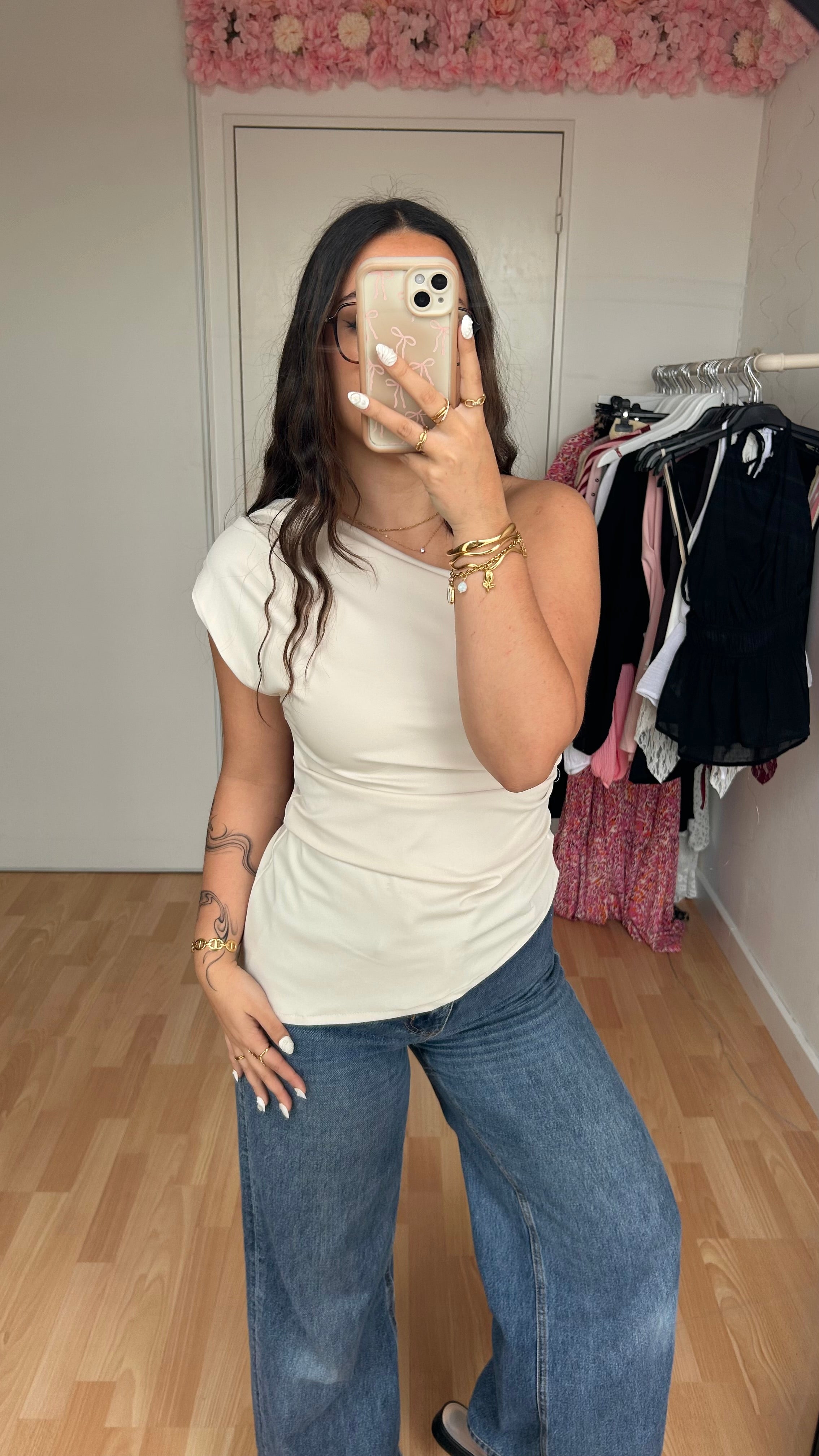Top asymétrique Elsa Beige