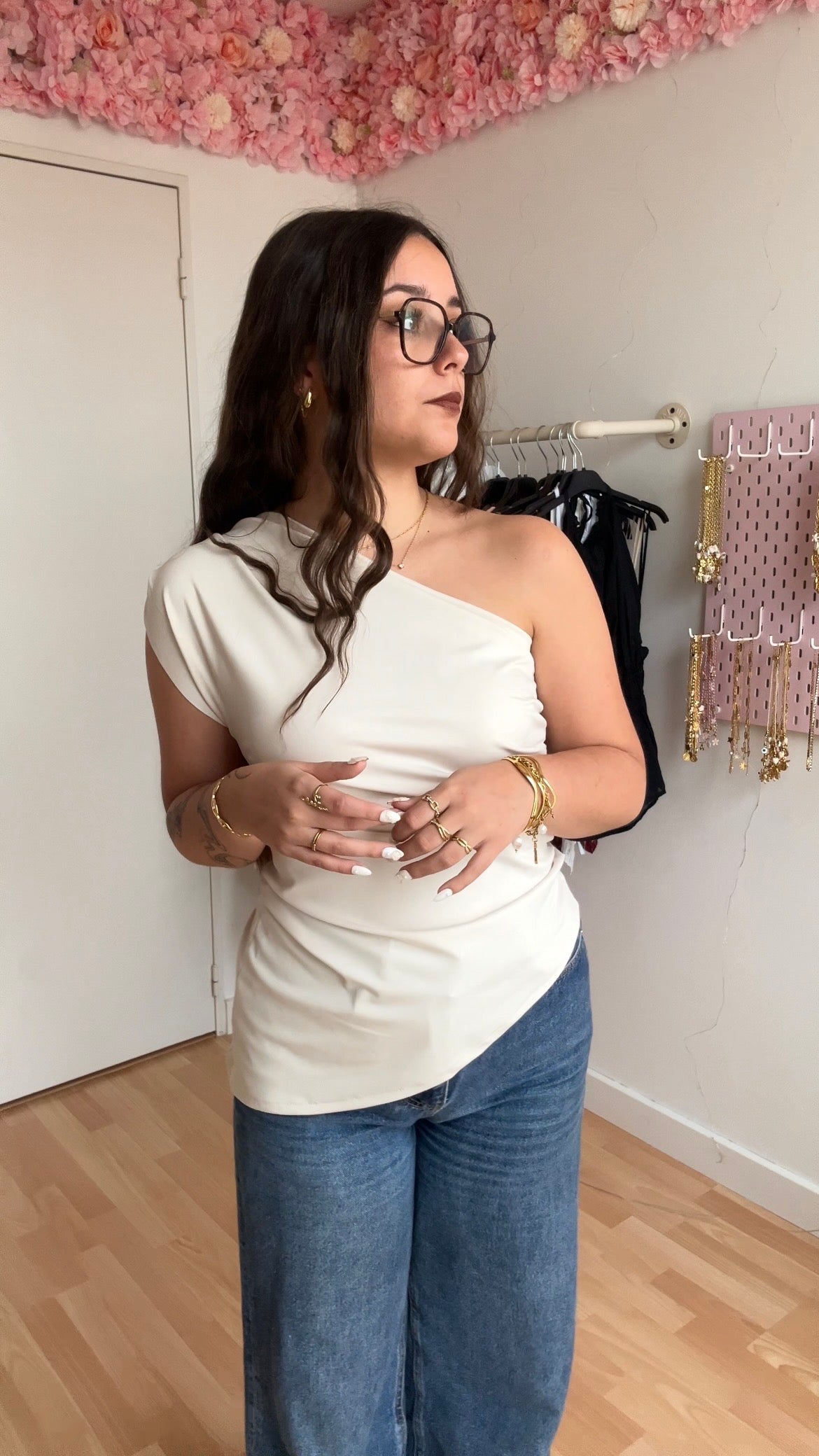 Top asymétrique Elsa Beige