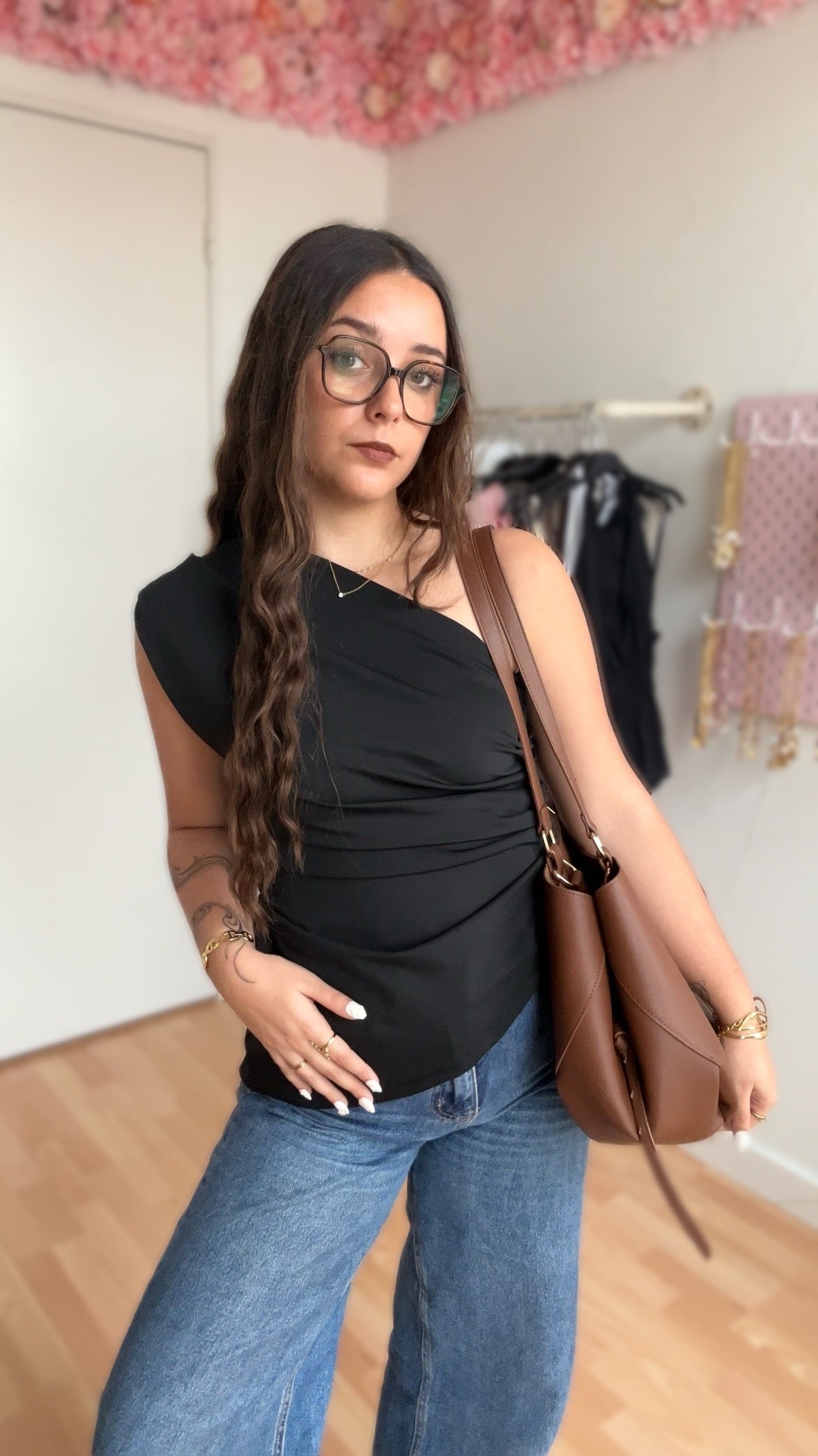 Top asymétrique Elsa Noir