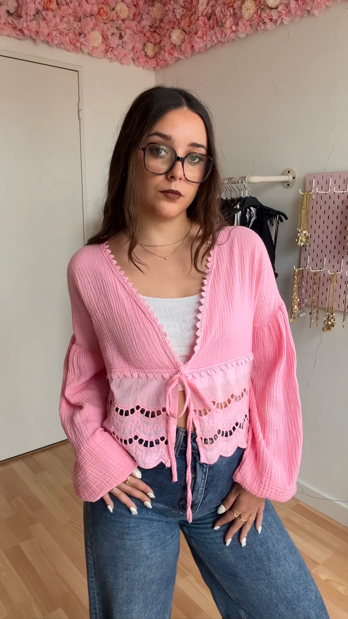 Blouse brodée Lila Rose