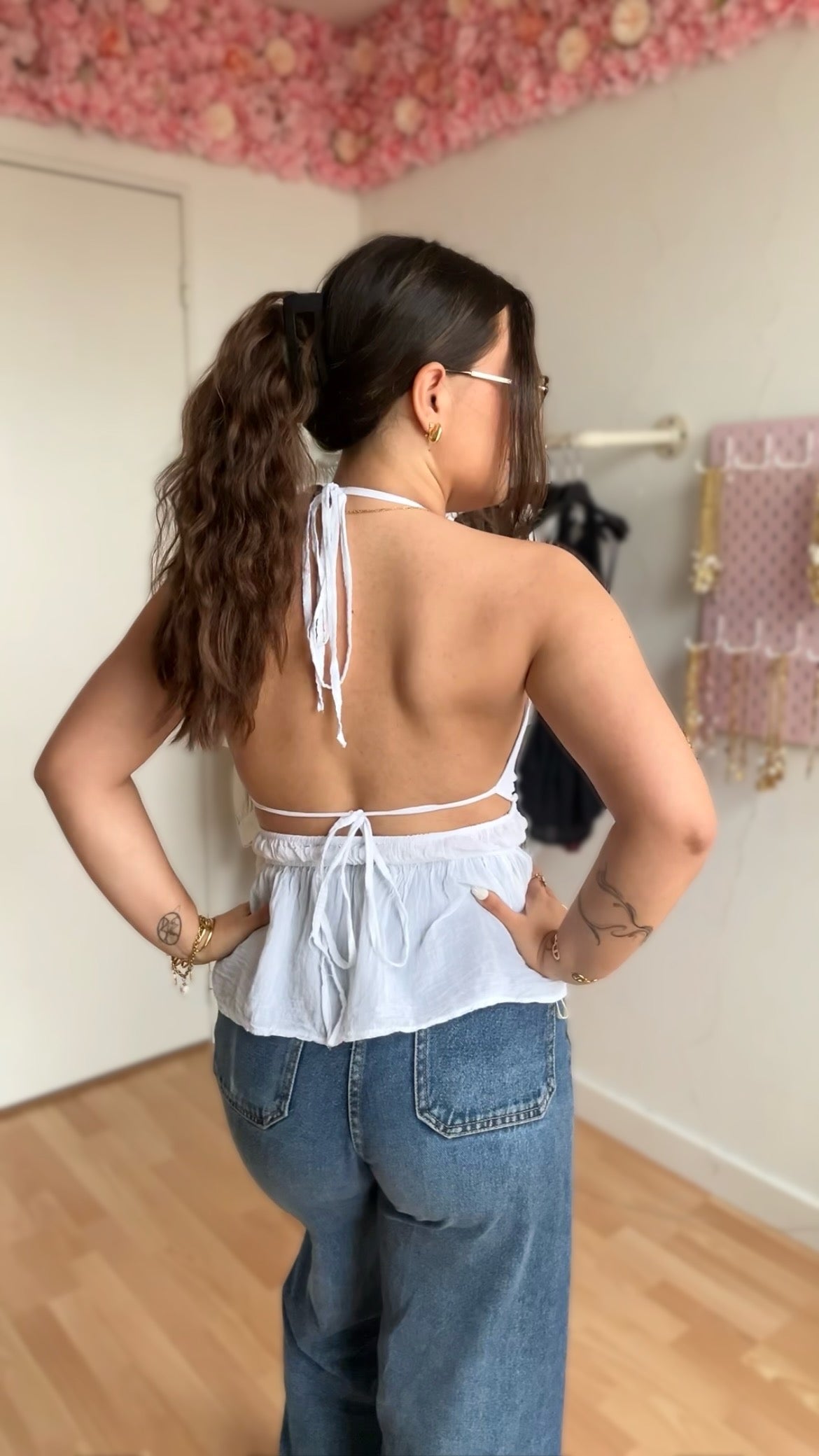 Top dos nu Carla Blanc