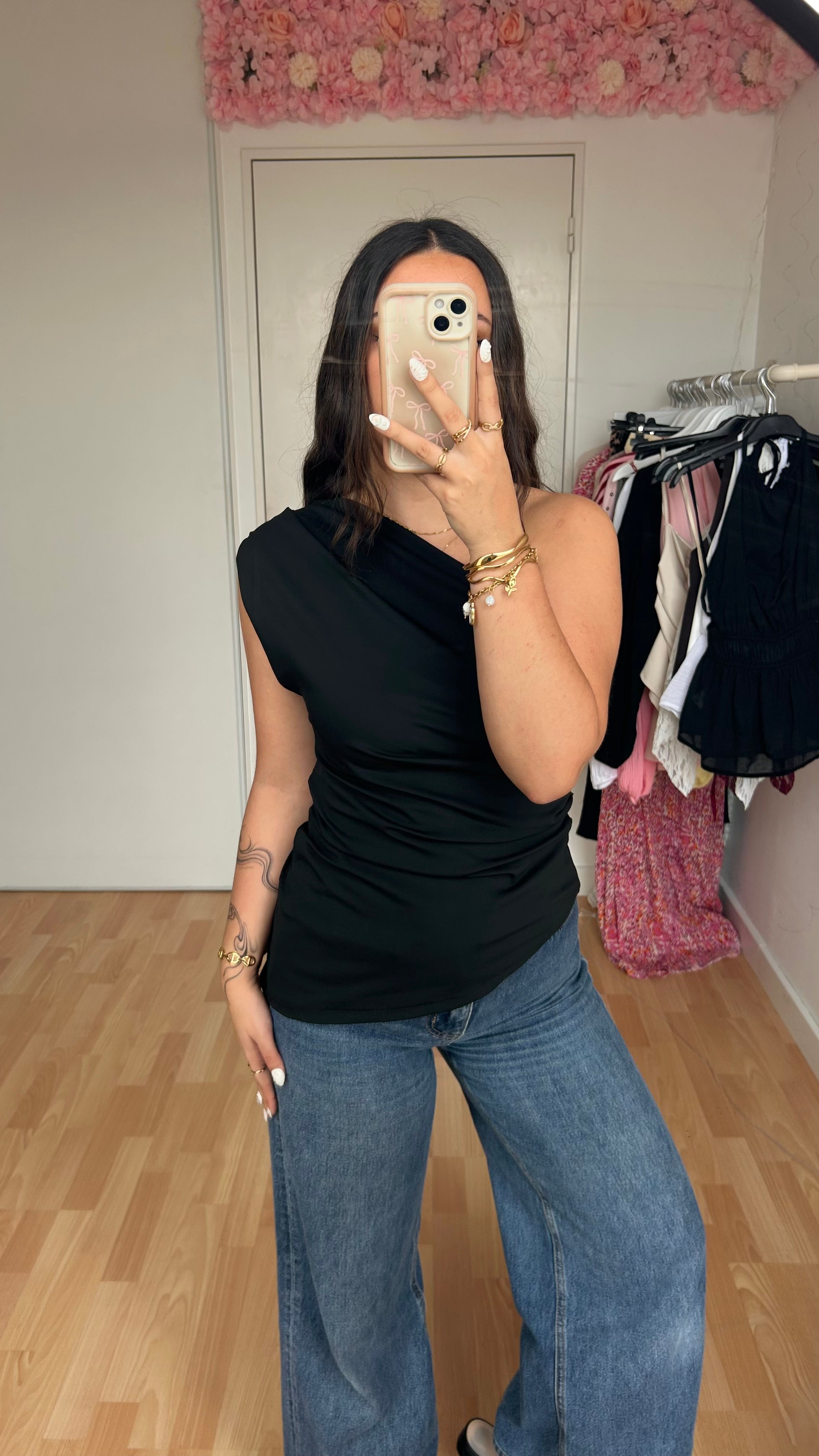 Top asymétrique Elsa Noir