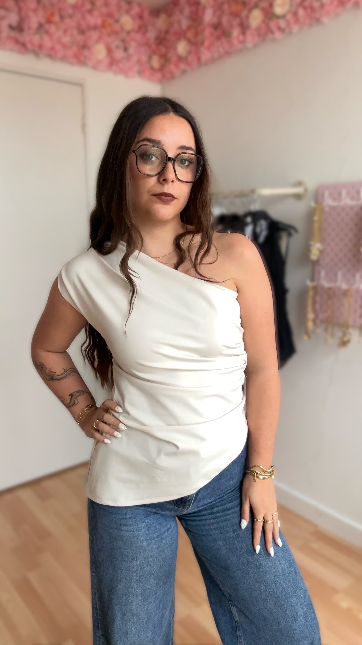 Top asymétrique Elsa Beige