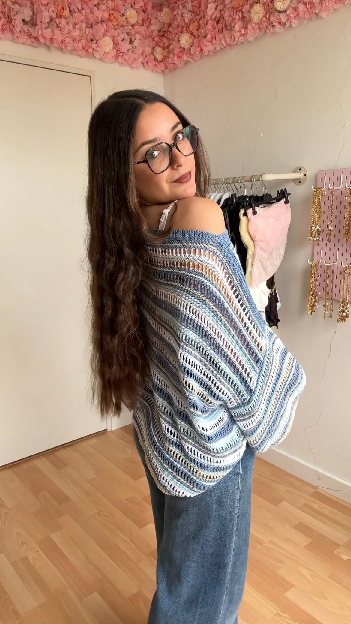 Top en crochet Vaïna Bleu