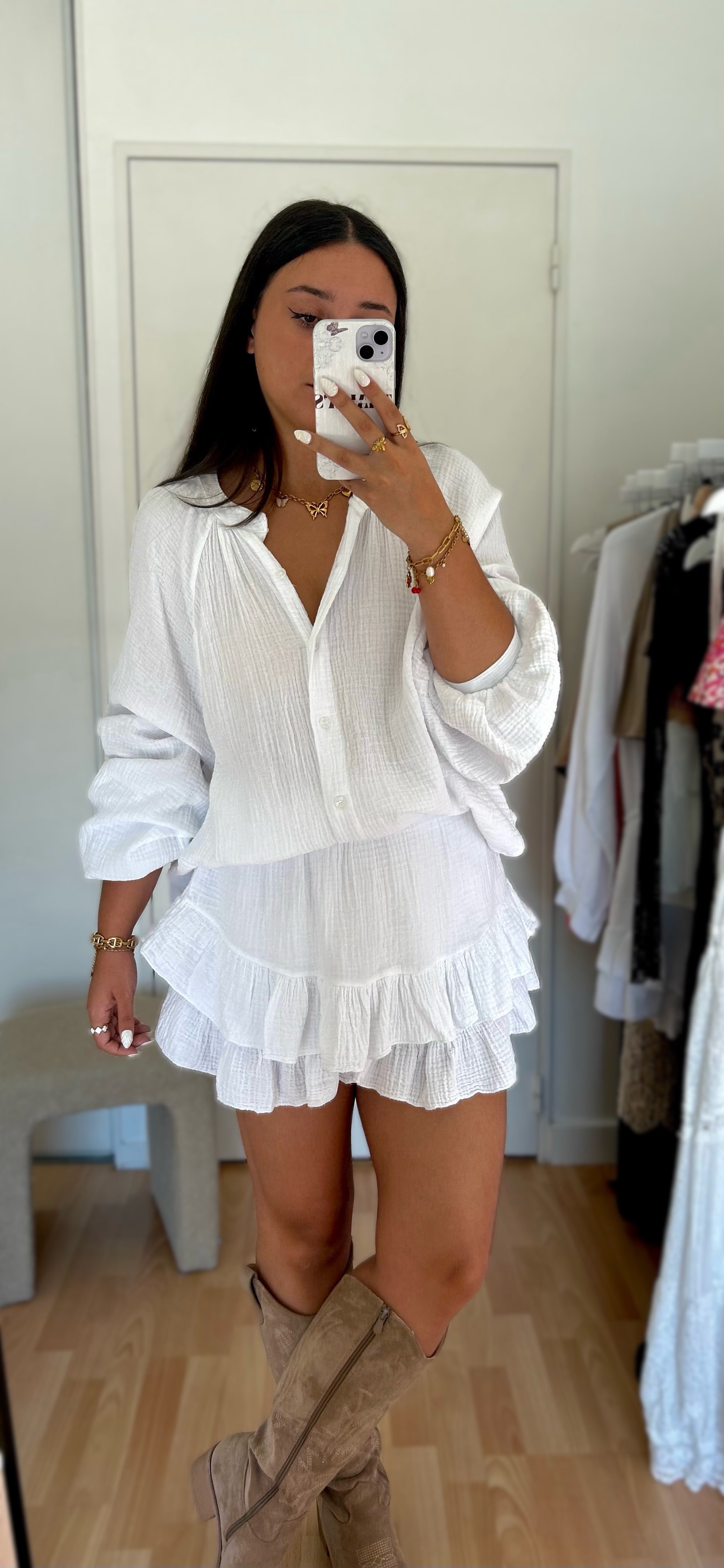Chemise + Jupe short Vanilla