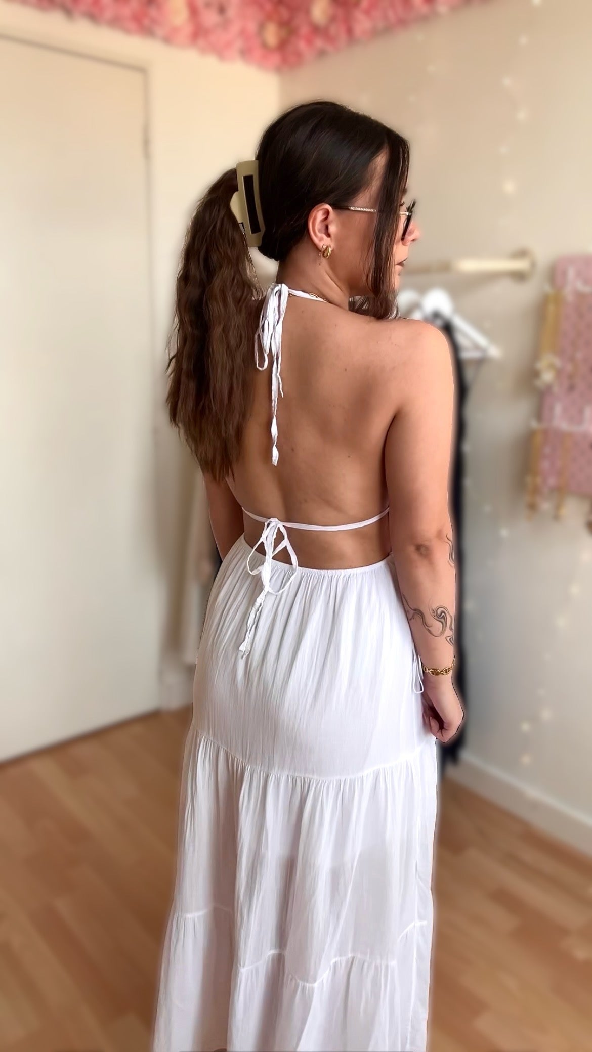 Robe dos nu Carla blanche
