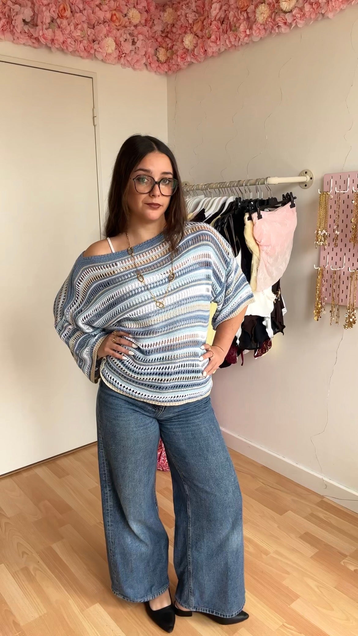 Top en crochet Vaïna Bleu
