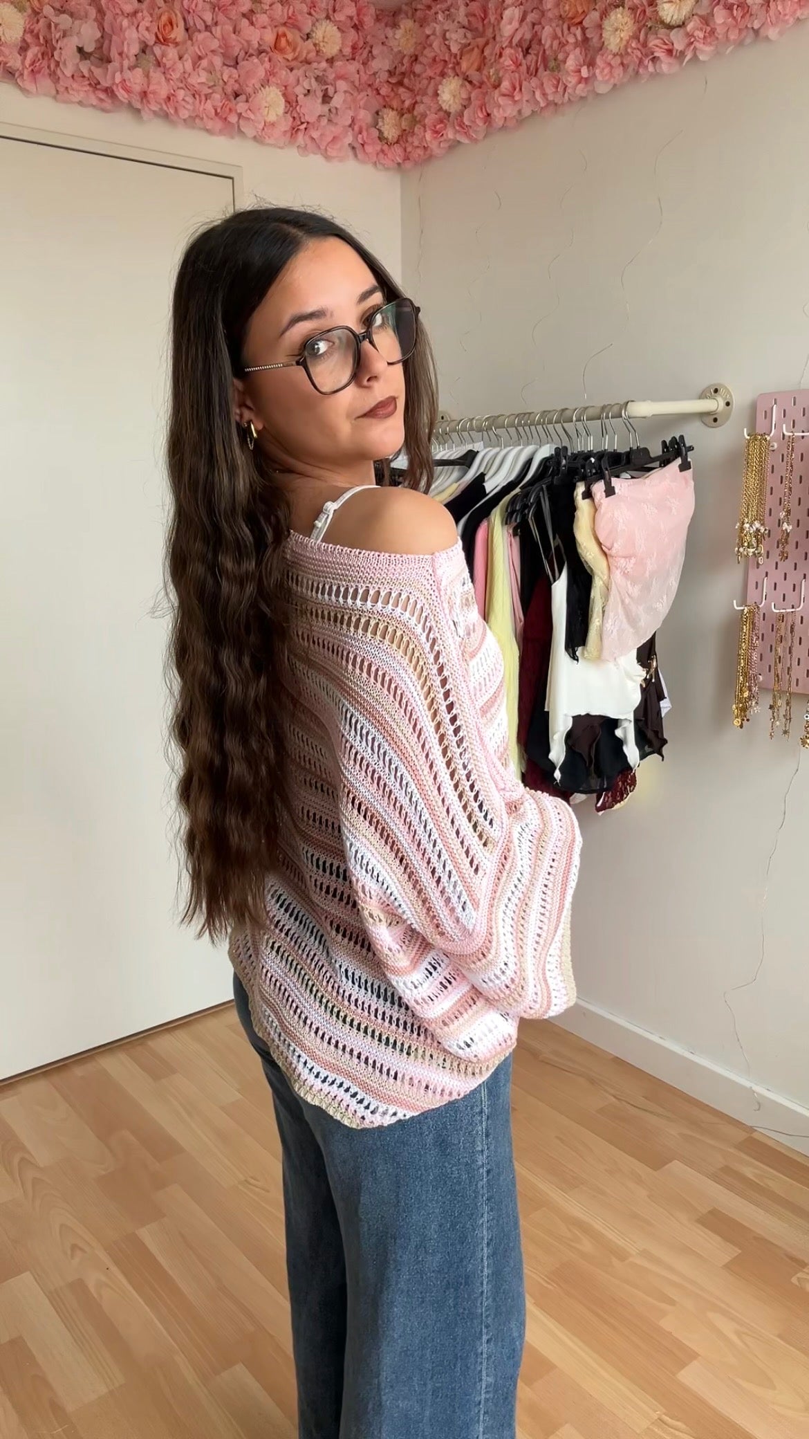 Top en crochet Vaïna Rose