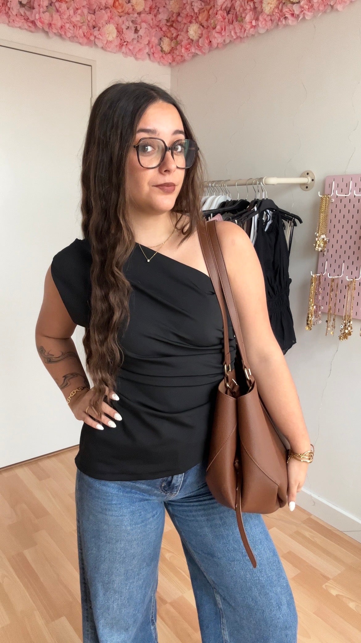 Top asymétrique Elsa Noir