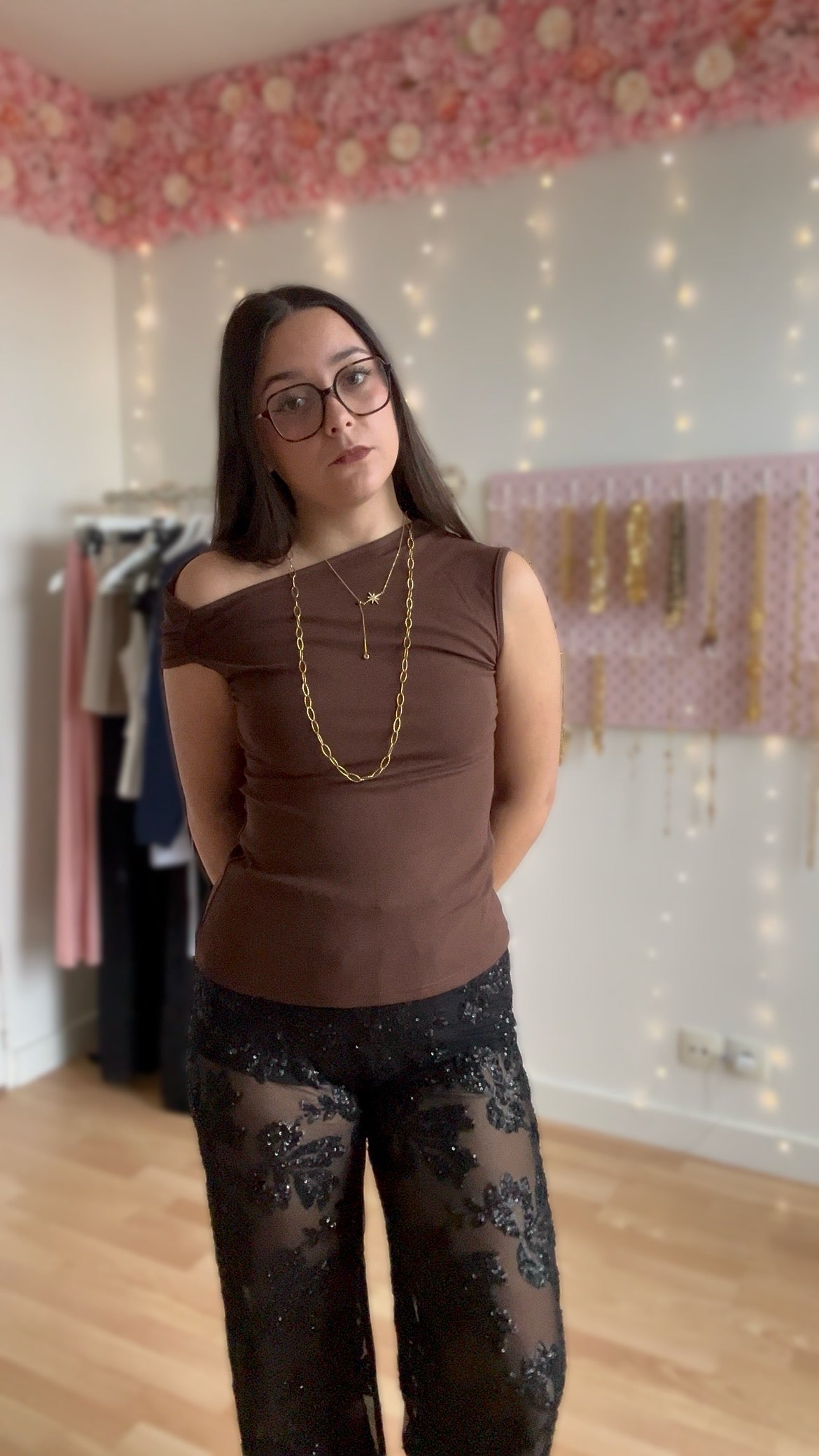 Top Lana Marron
