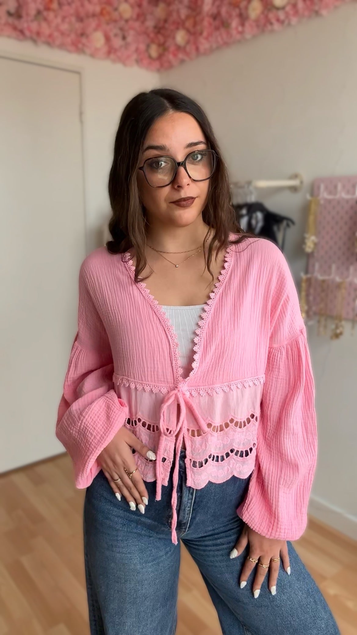 Blouse brodée Lila Rose