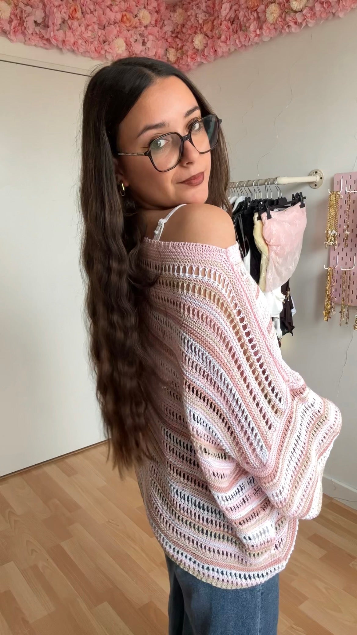 Top en crochet Vaïna Rose