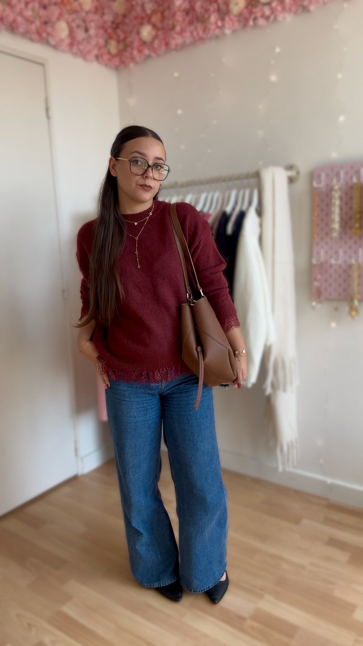 Pull Ambre Bordeau