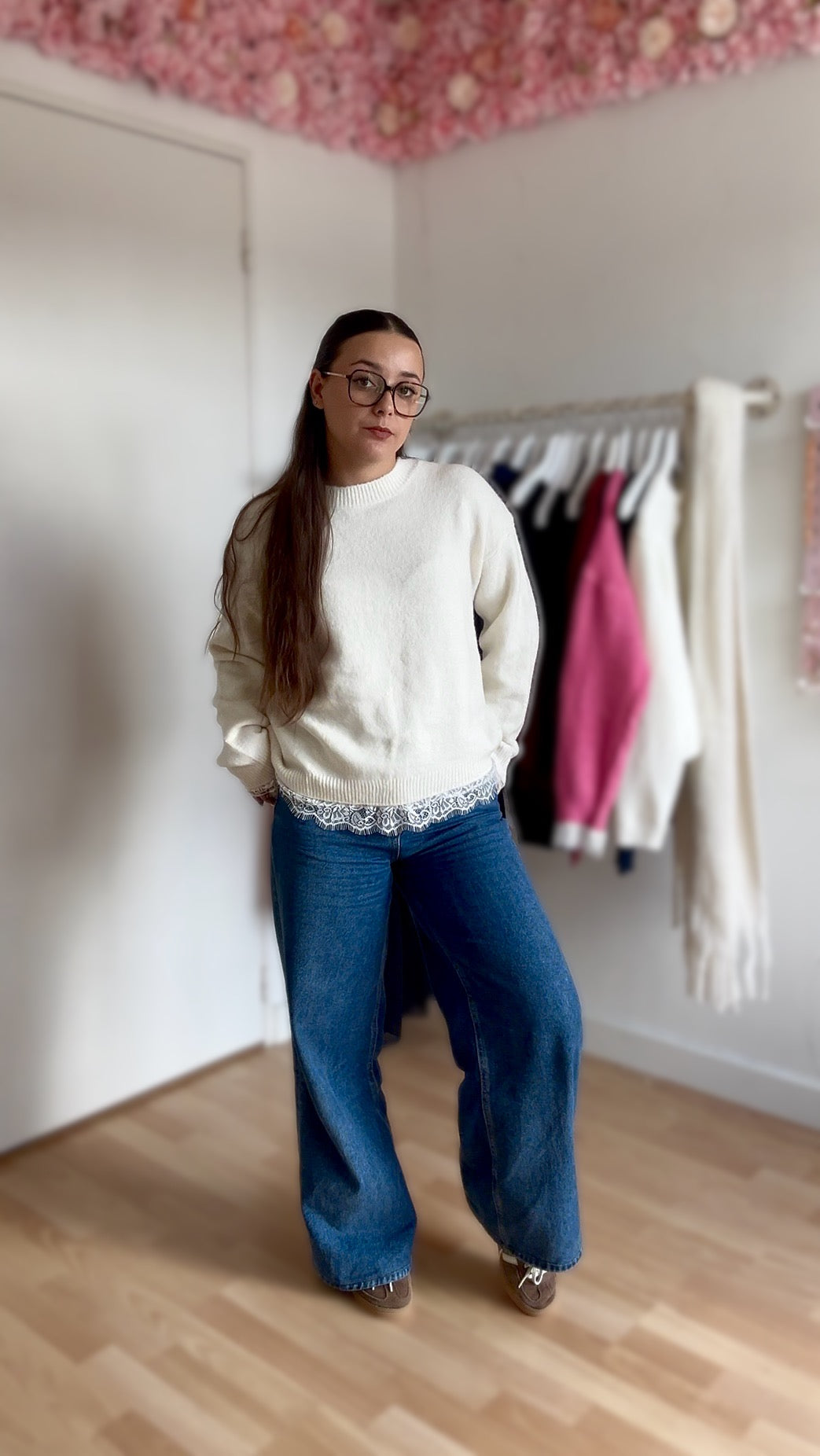 Pull Ambre Blanc