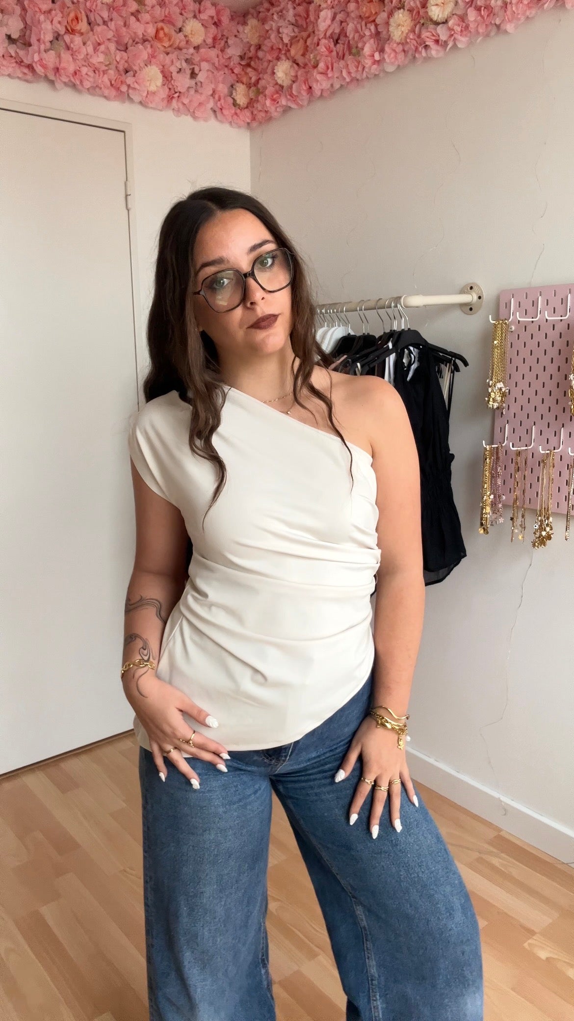 Top asymétrique Elsa Beige