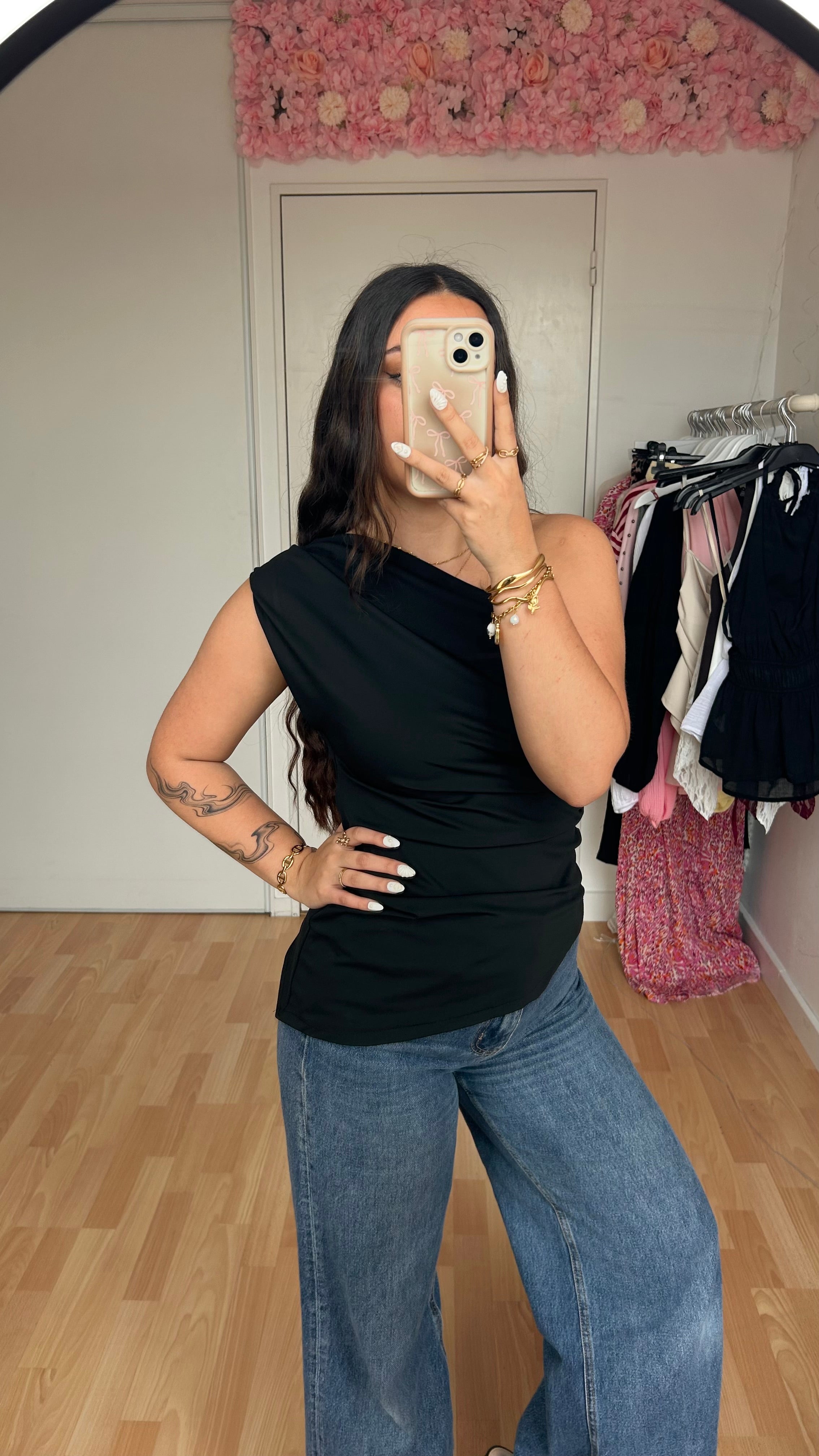 Top asymétrique Elsa Noir