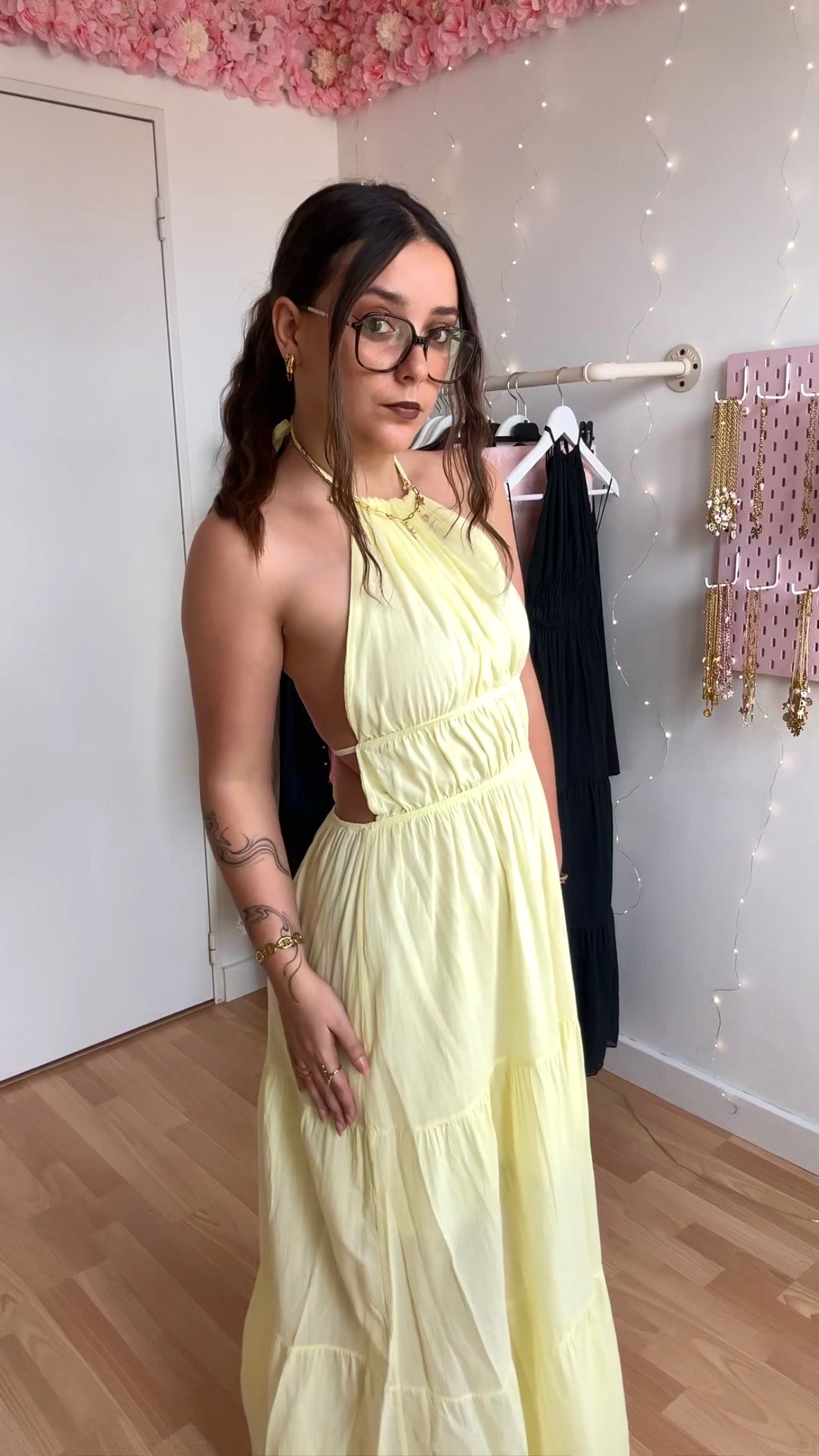 Robe dos nu Carla Jaune