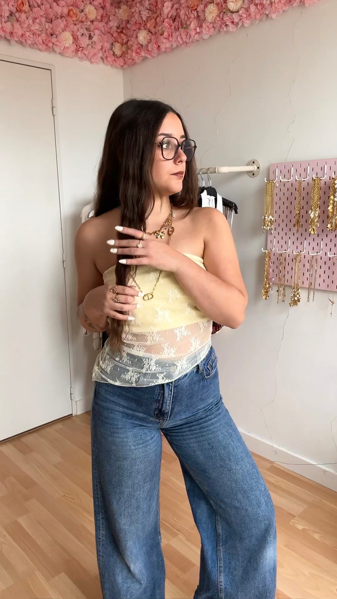 Top bustier Sienna Rose Jaune