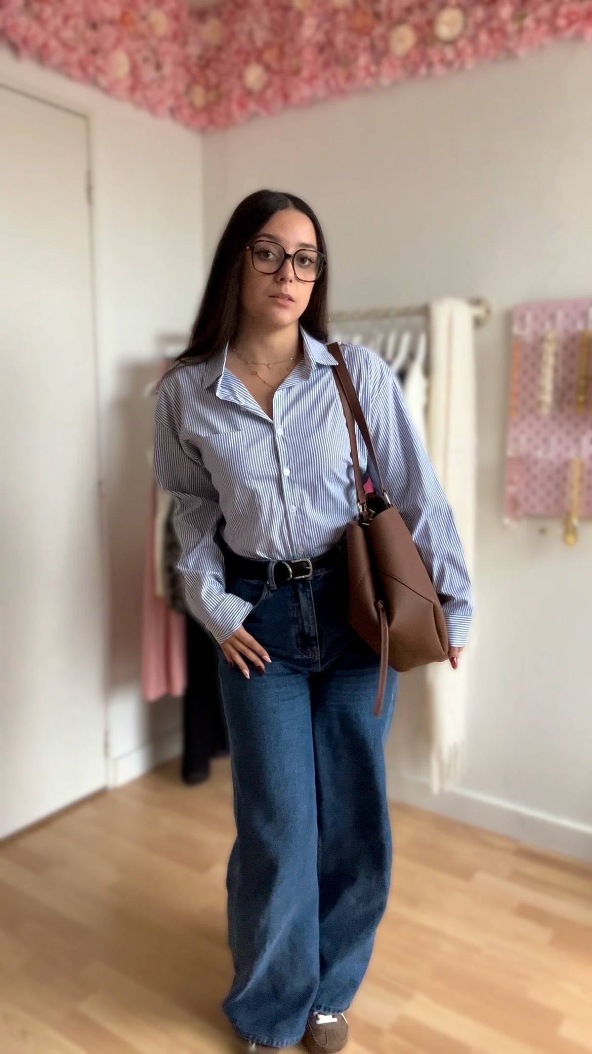 Chemise cintrée Sarah Bleu rayée