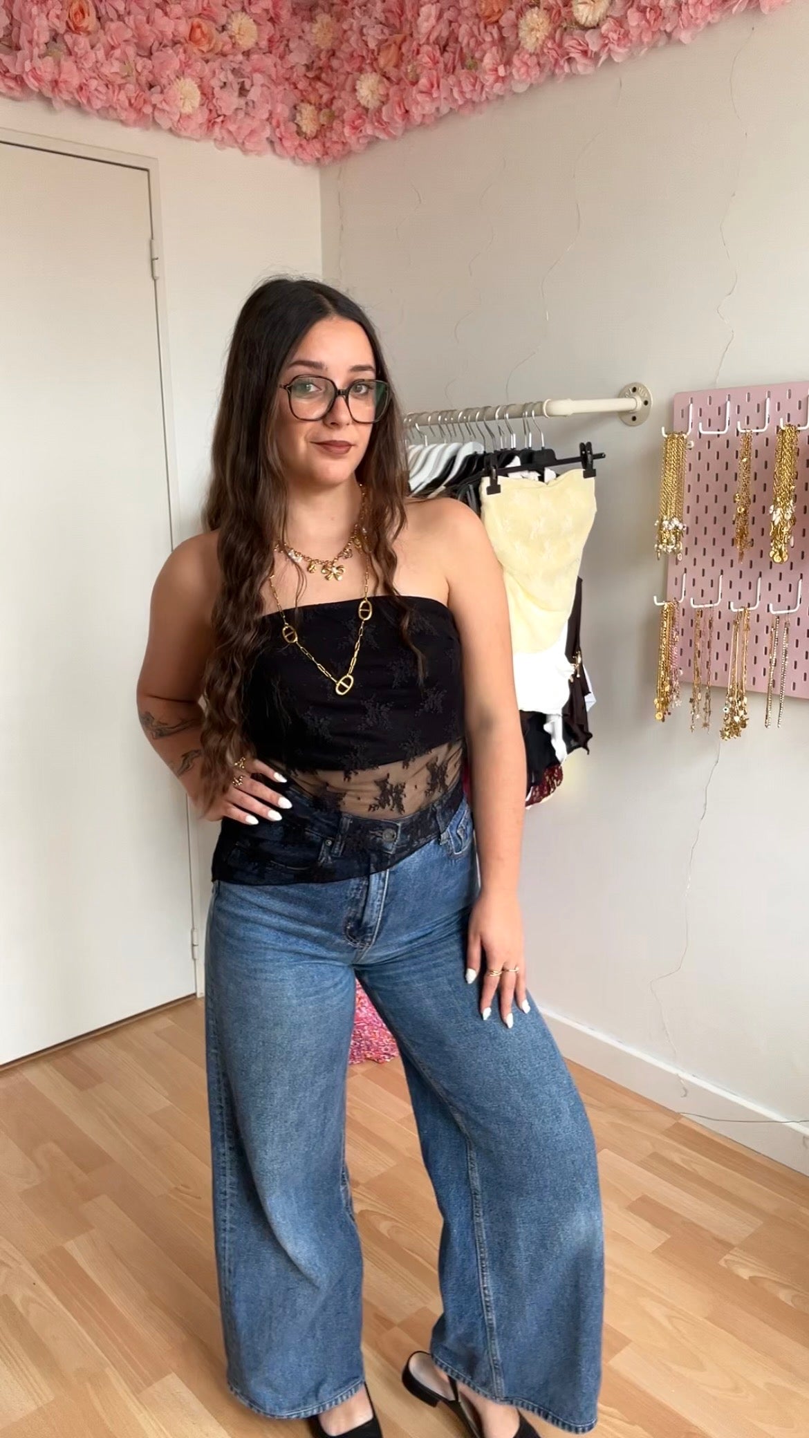 Top bustier Sienna Rose Noir