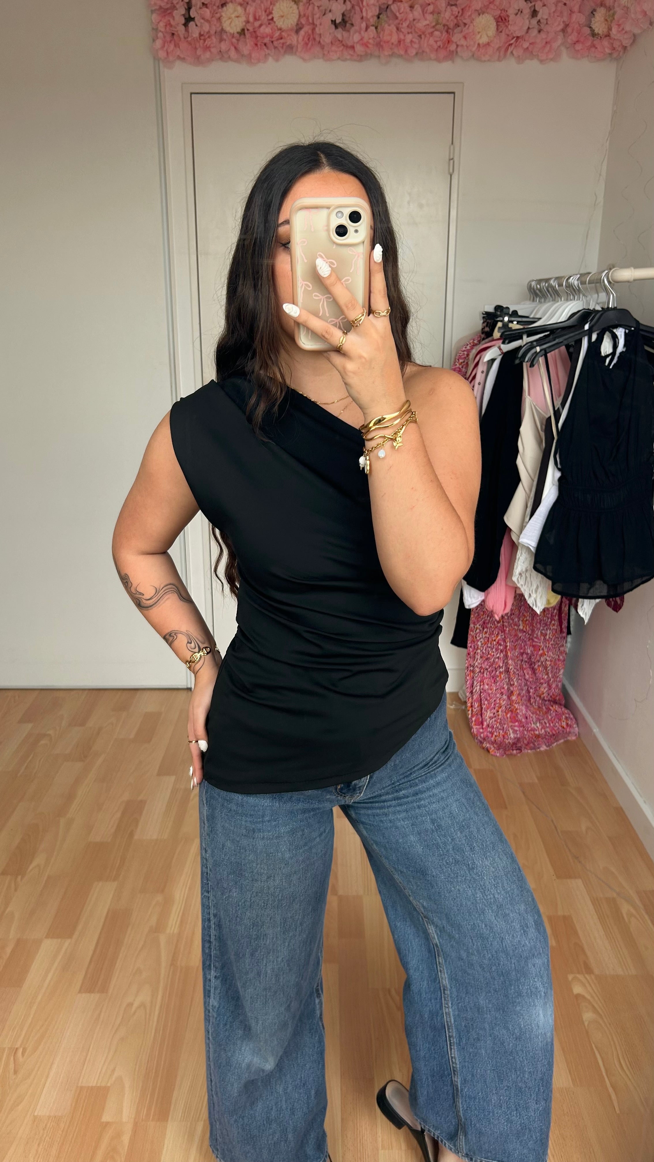 Top asymétrique Elsa Noir