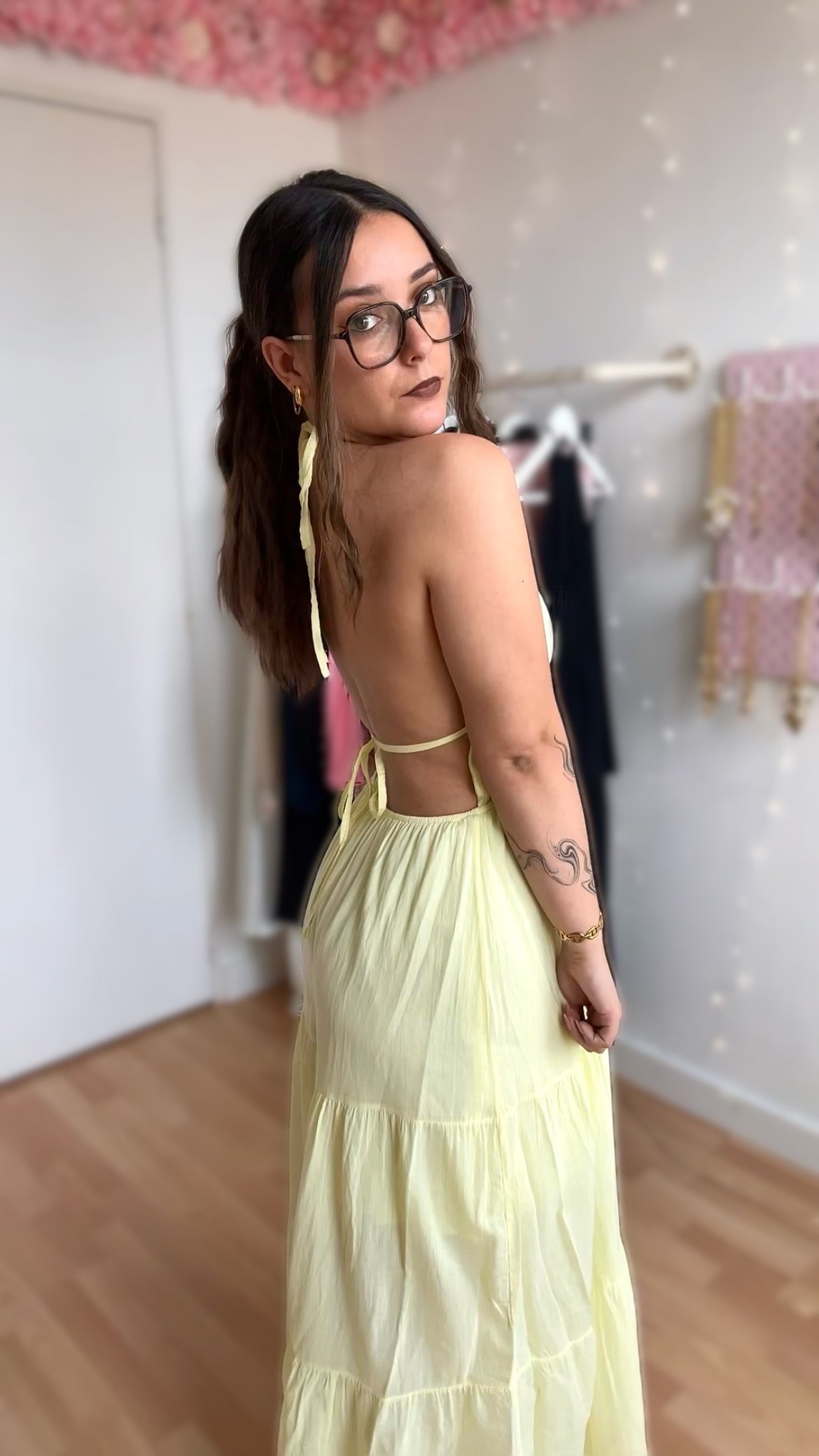 Robe dos nu Carla Jaune
