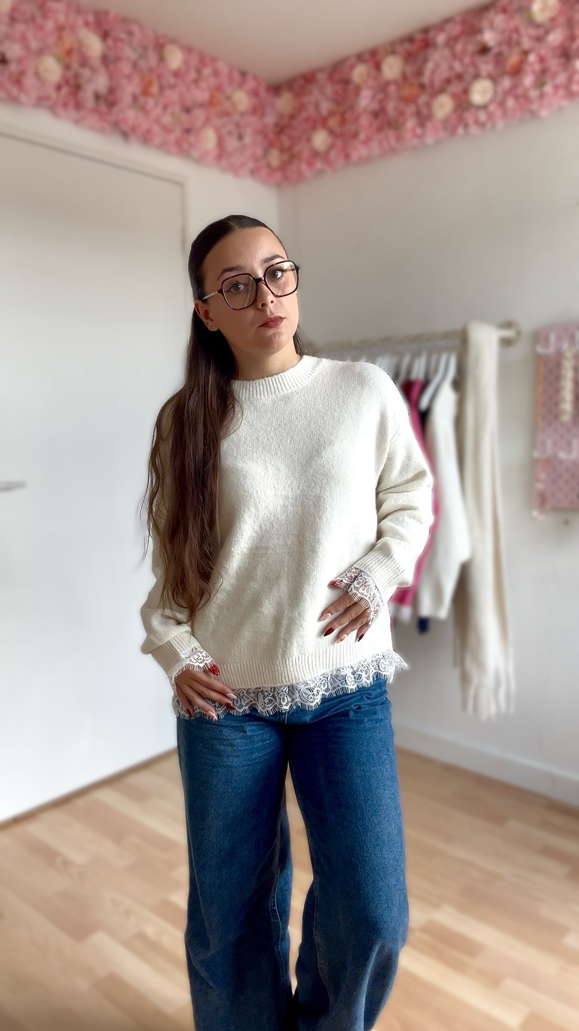 Pull Ambre Blanc