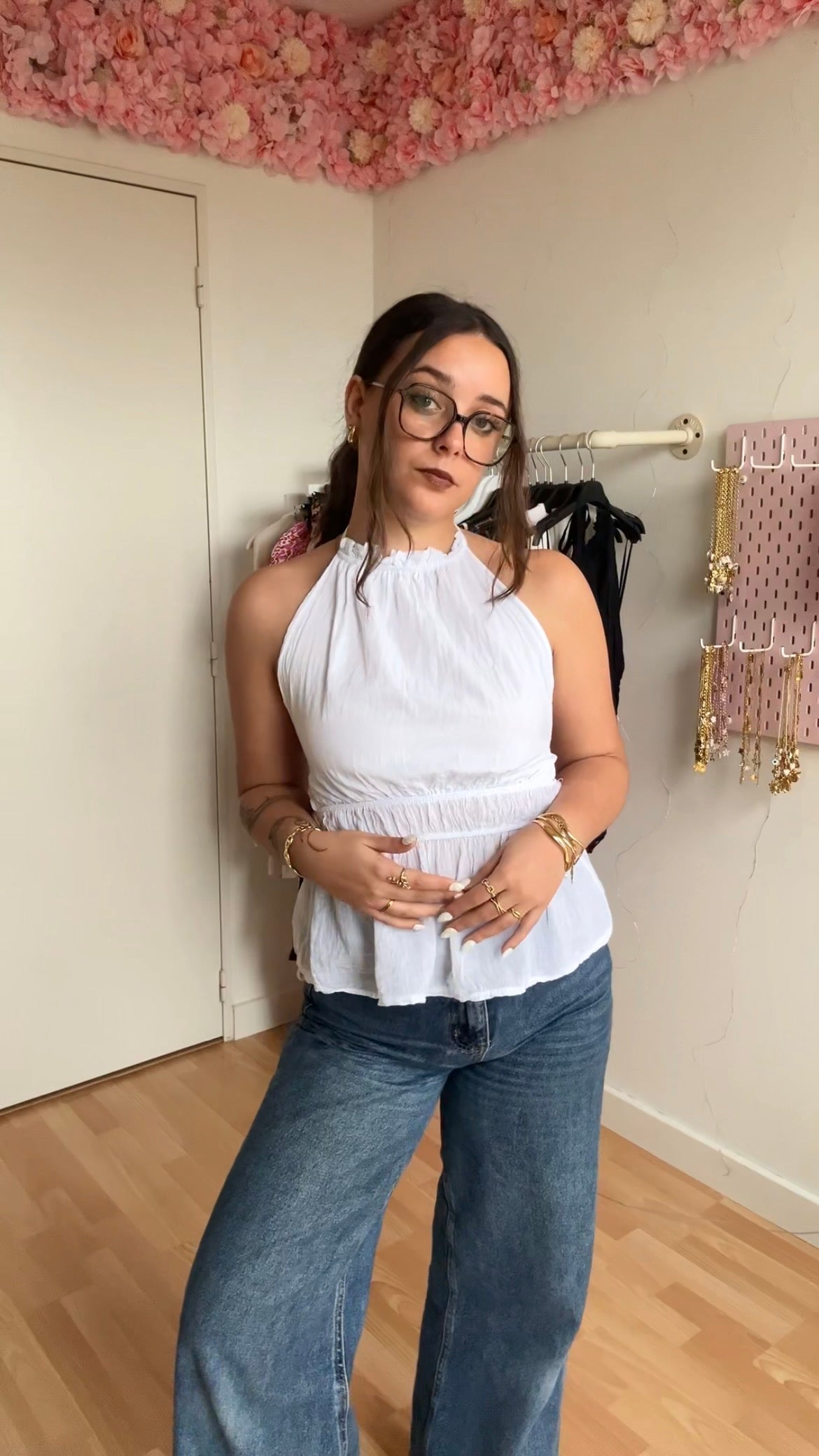 Top dos nu Carla Blanc