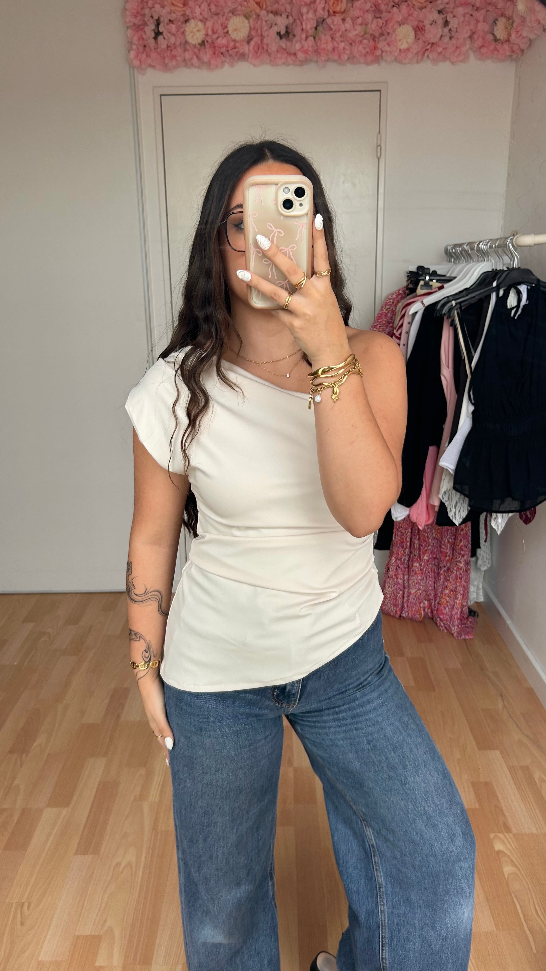 Top asymétrique Elsa Beige