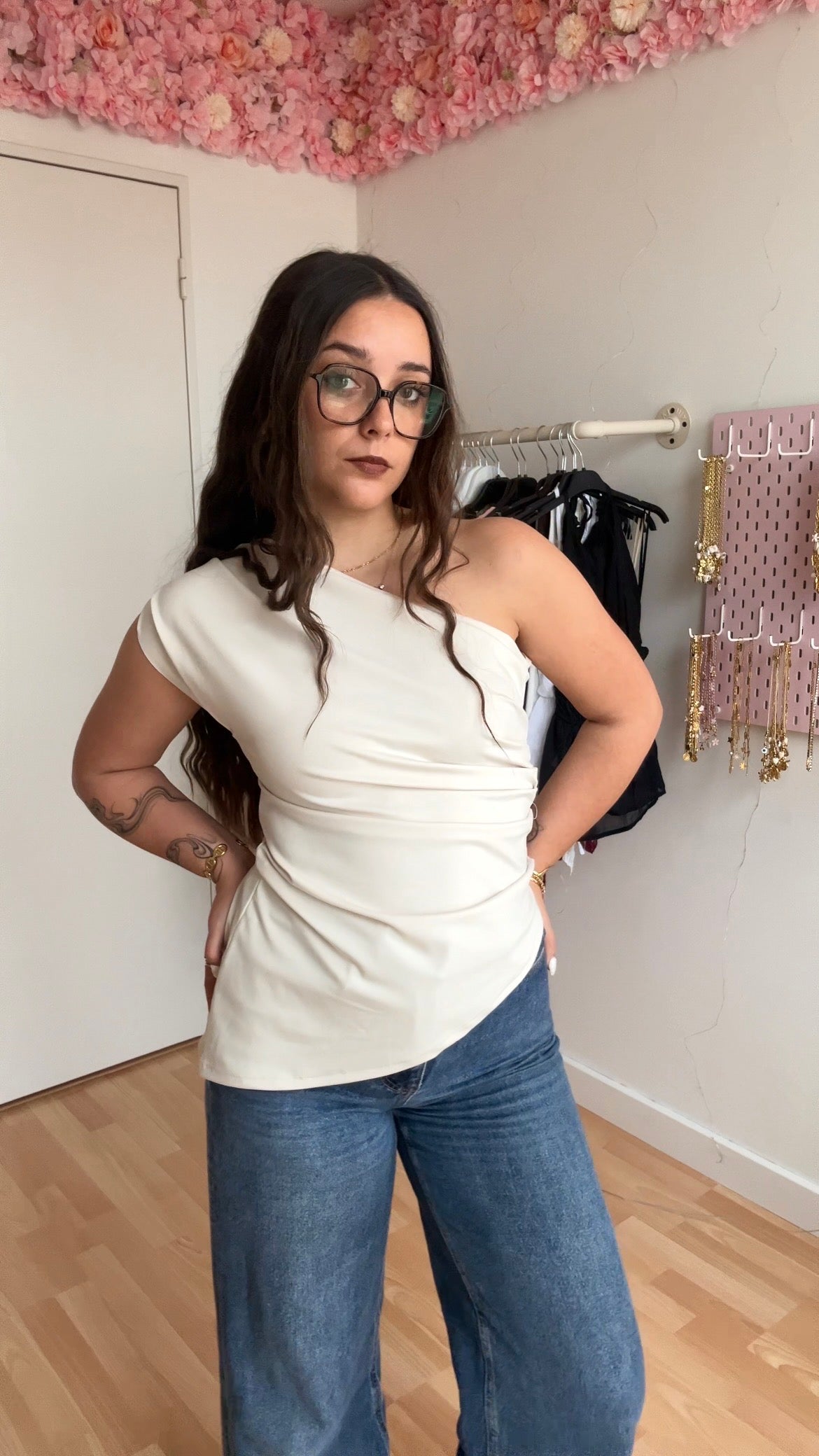 Top asymétrique Elsa Beige