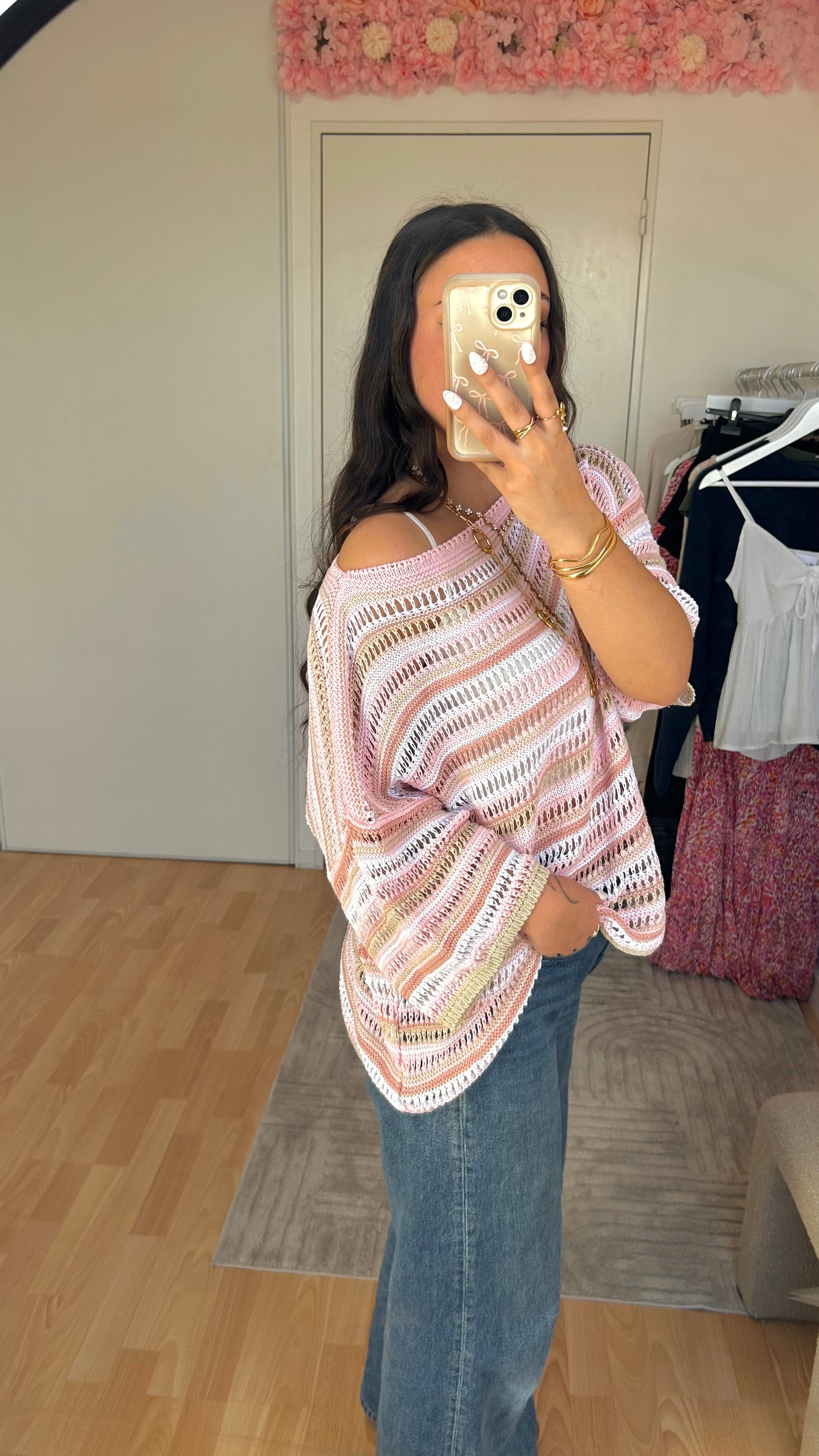 Top en crochet Vaïna Rose