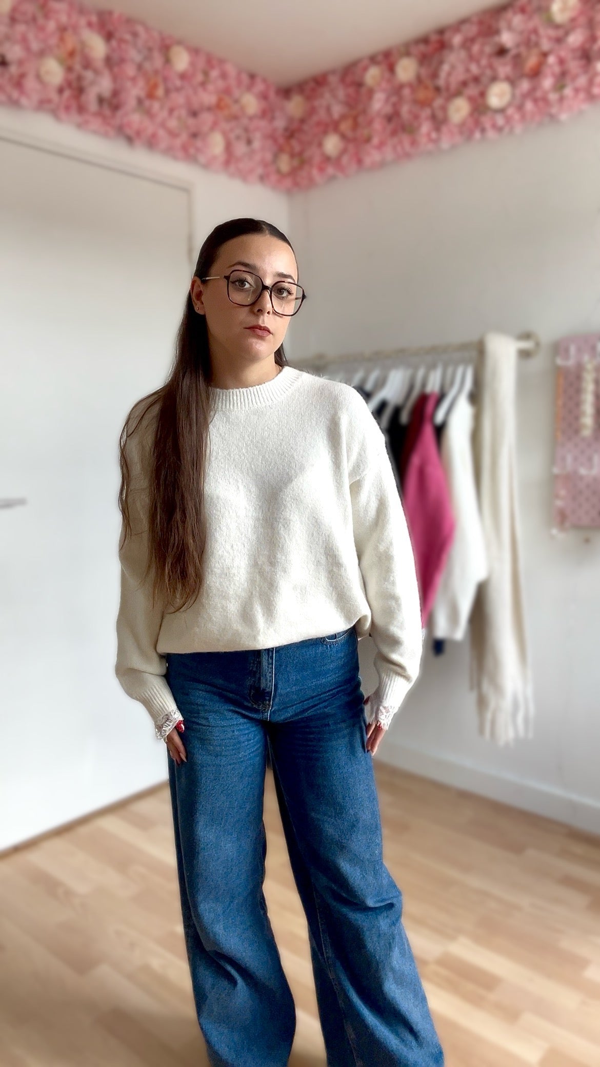 Pull Ambre Blanc