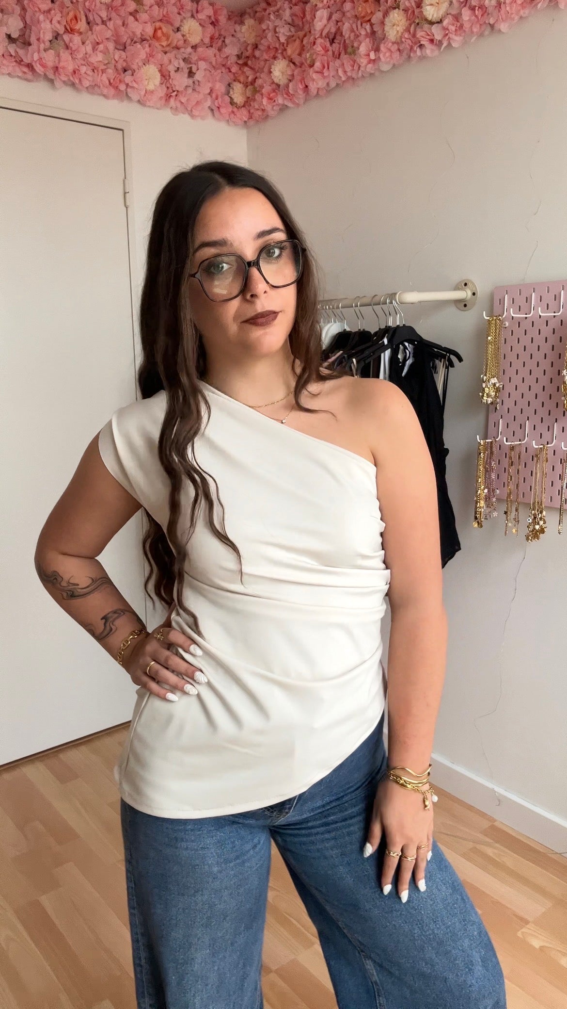 Top asymétrique Elsa Beige