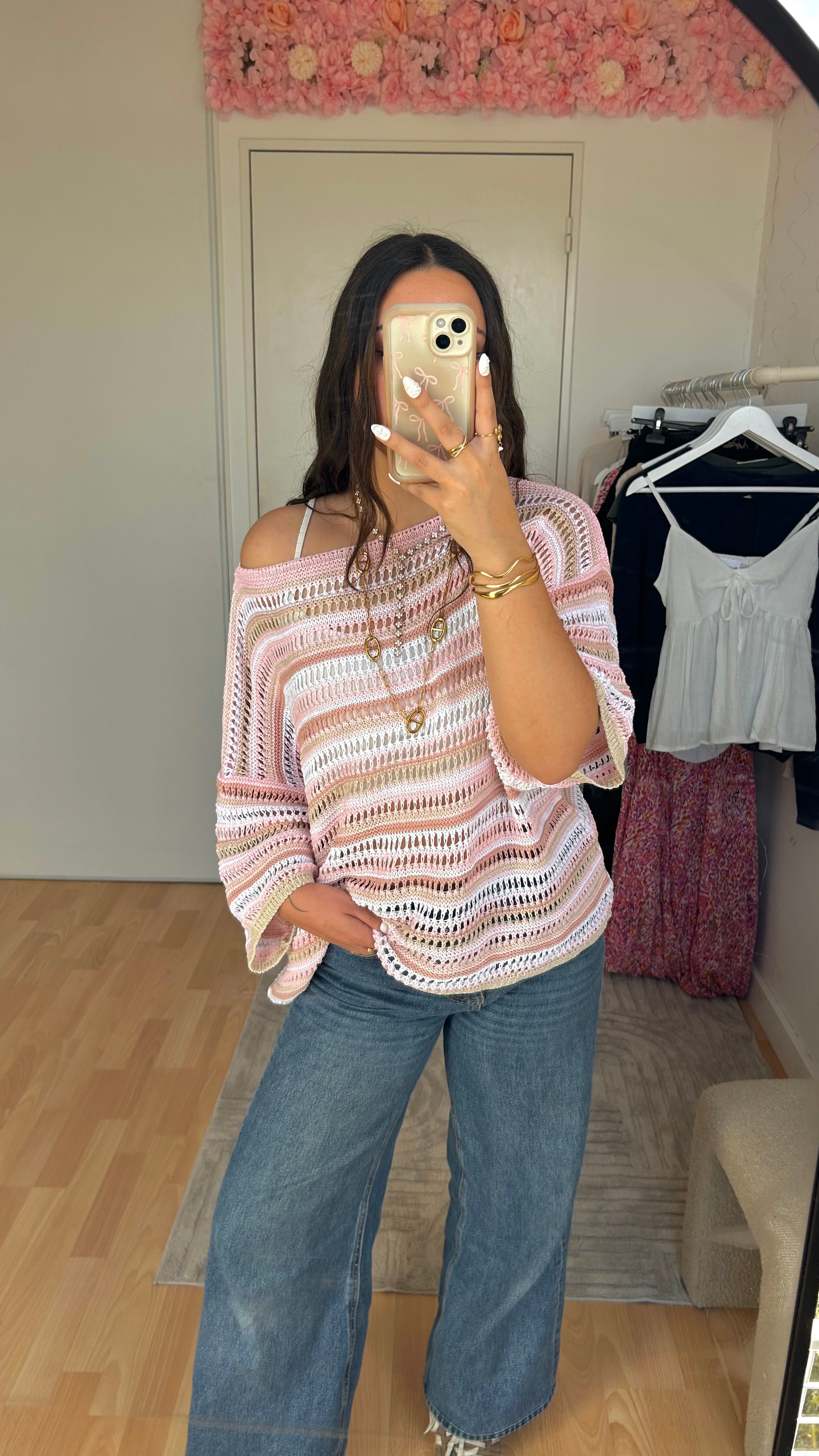 Top en crochet Vaïna Rose