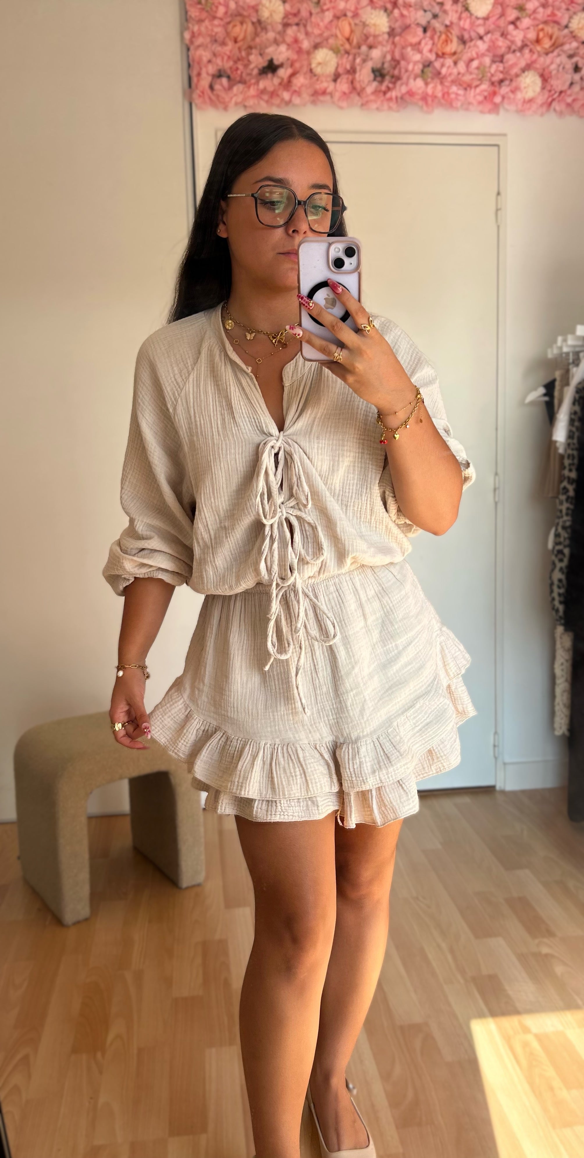 Combishort Daisy beige
