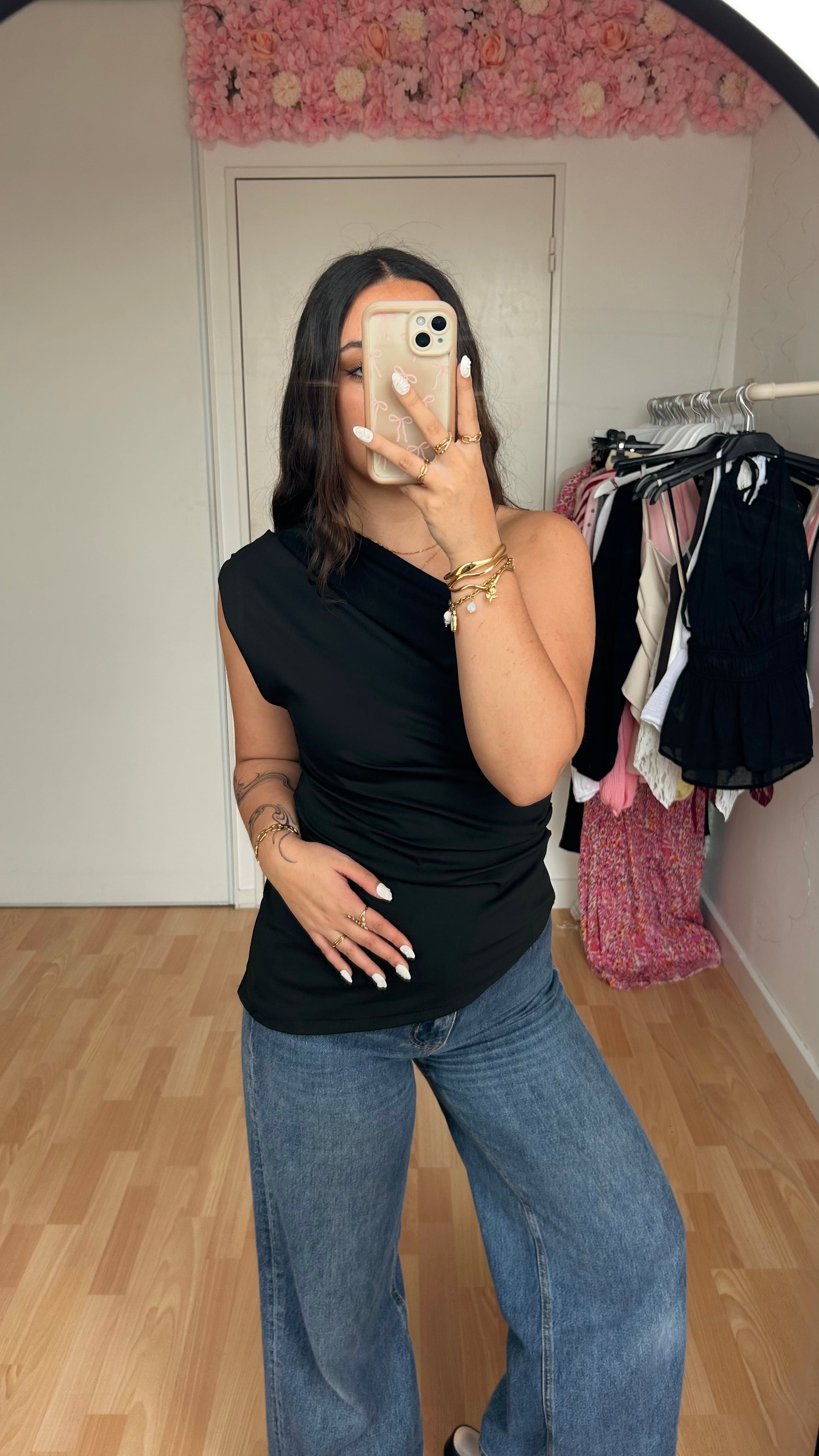 Top asymétrique Elsa Noir