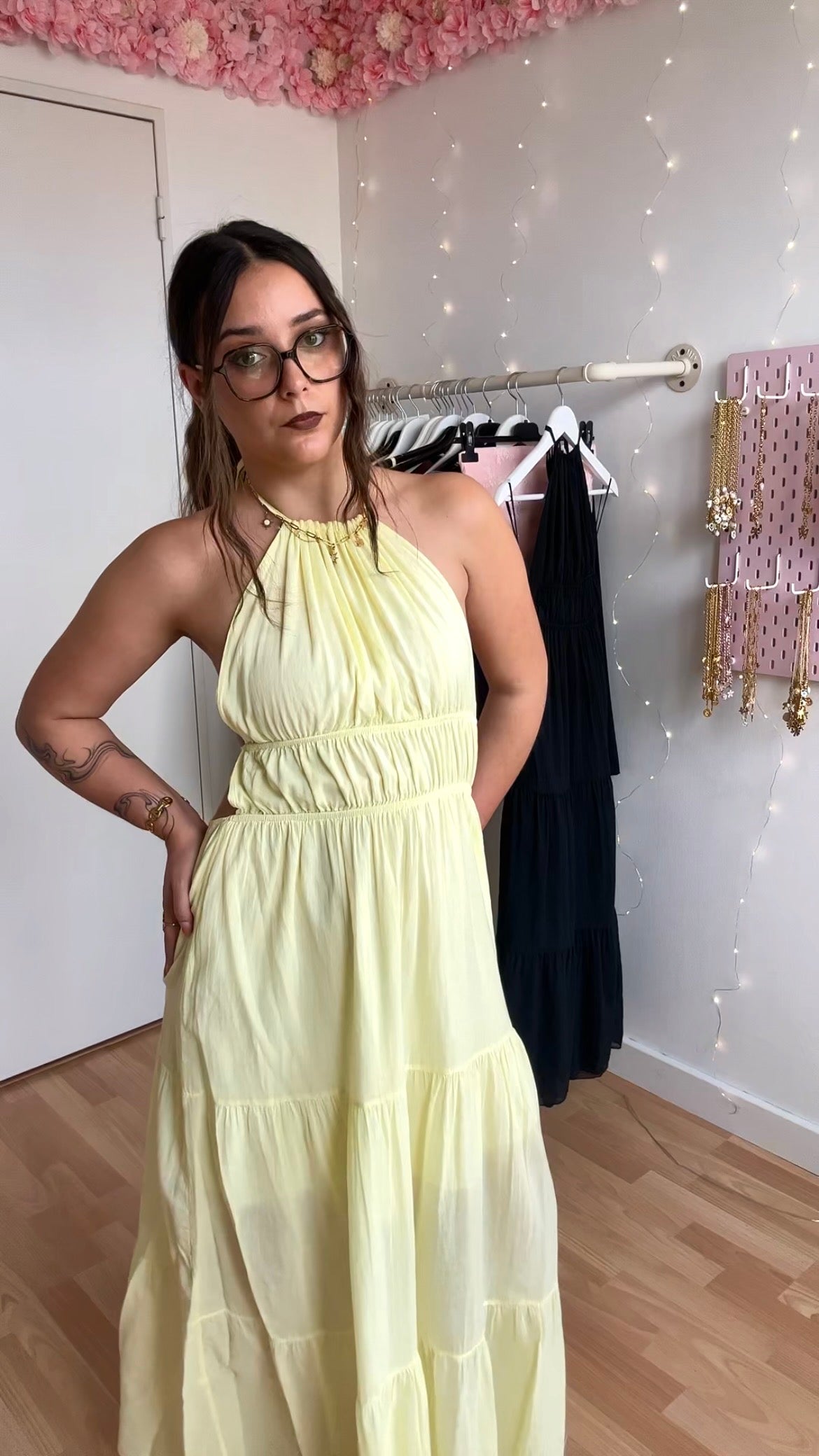 Robe dos nu Carla Jaune