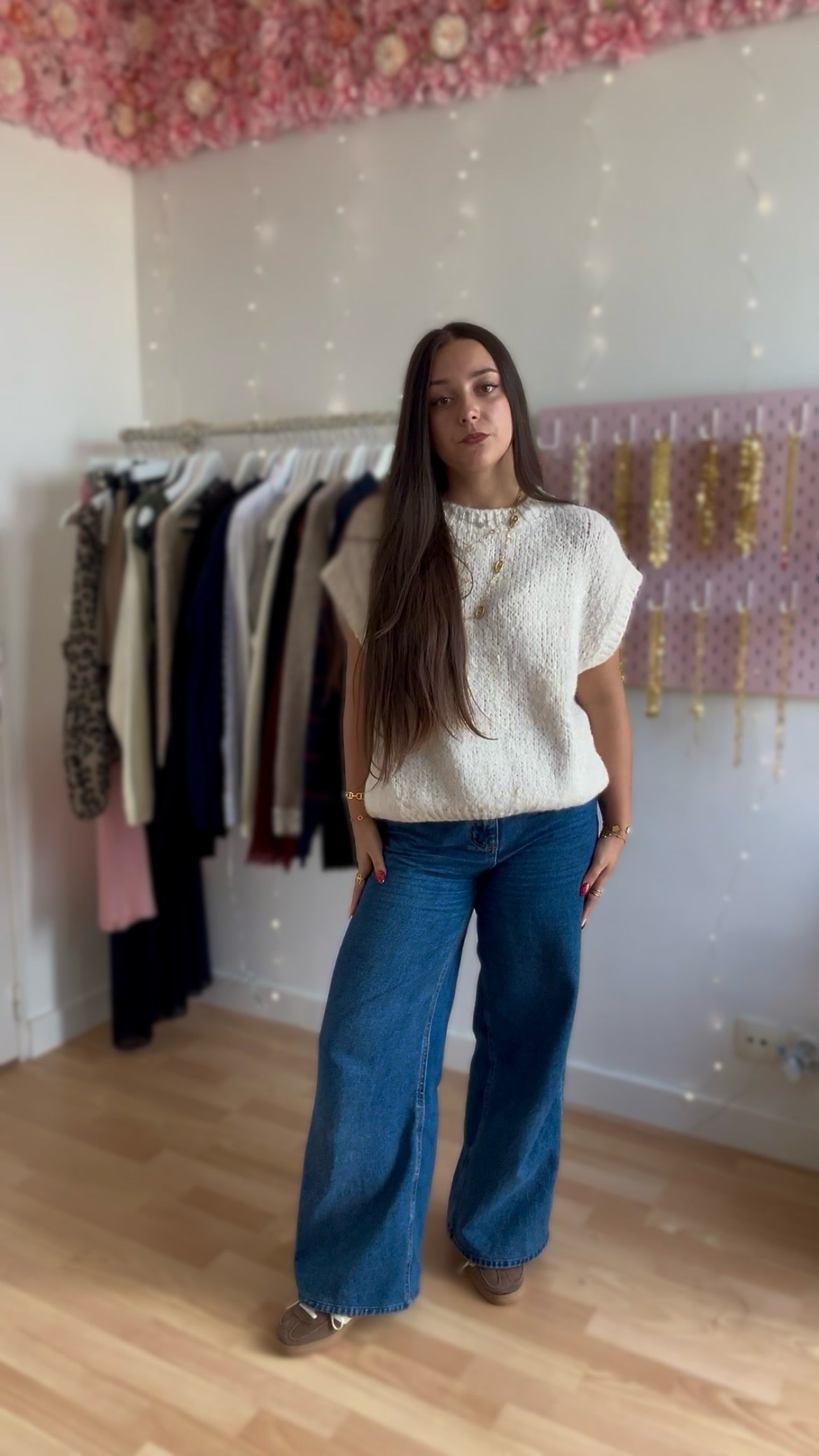 Pull sans manches Manon Crème