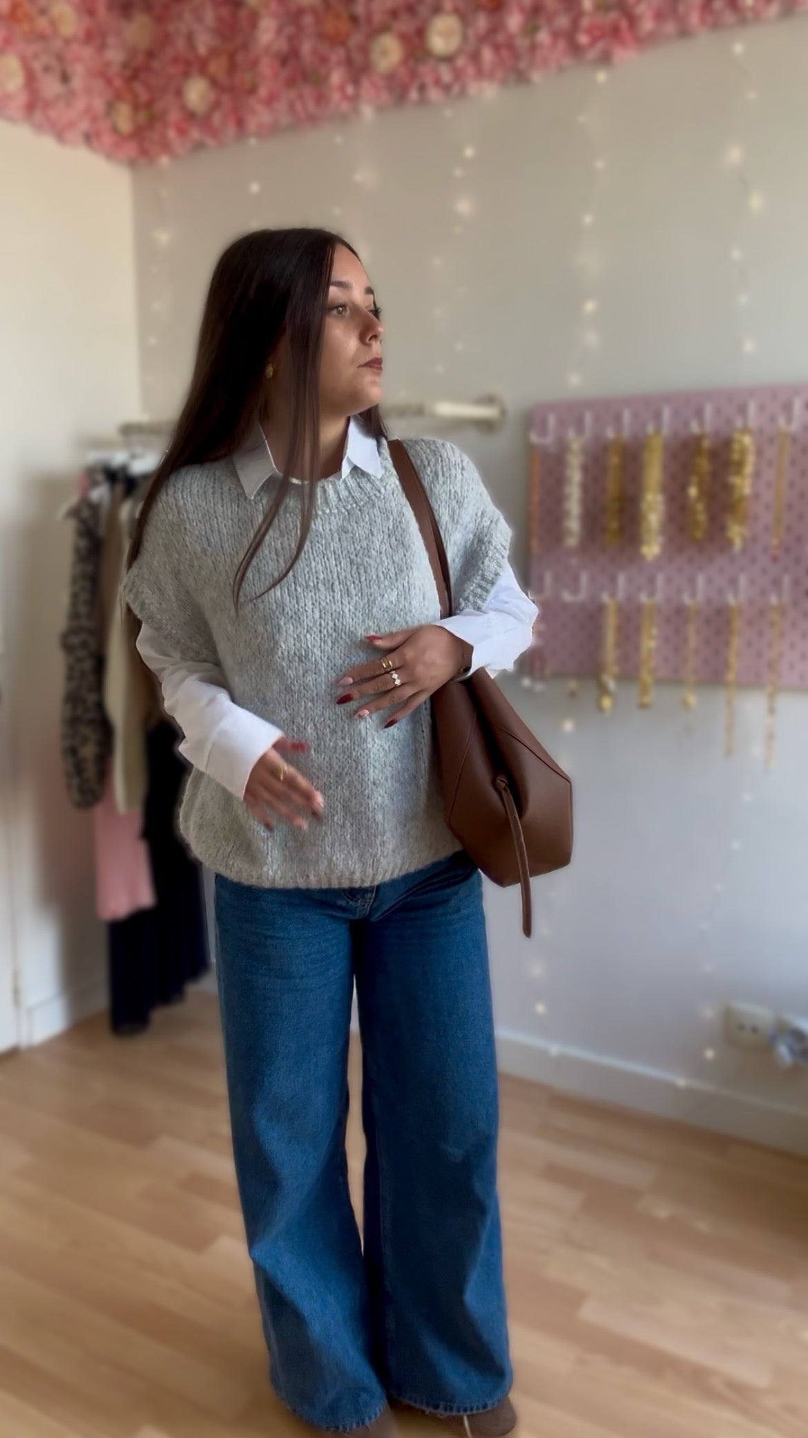 Pull sans manches Manon Gris