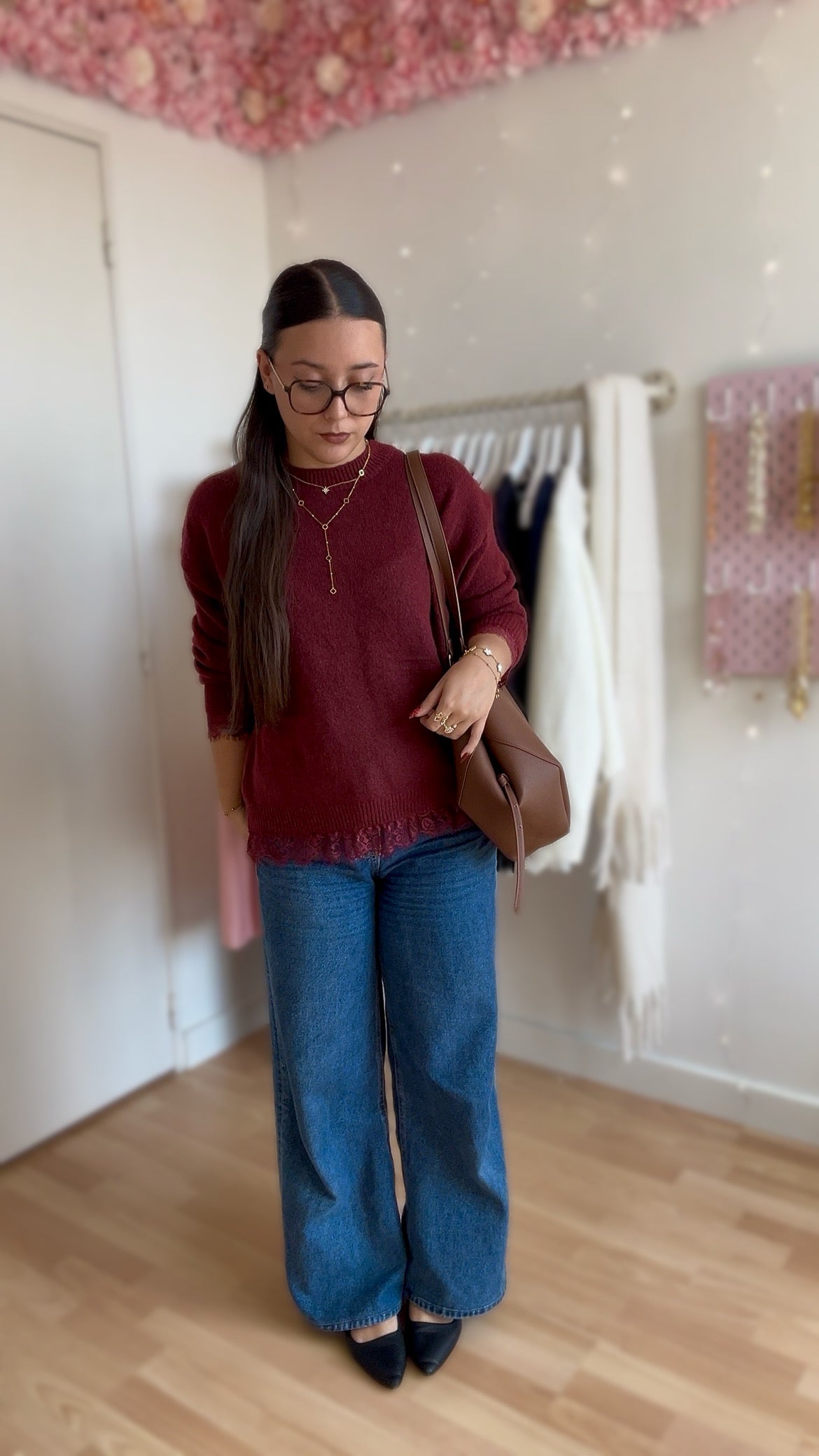 Pull Ambre Bordeau