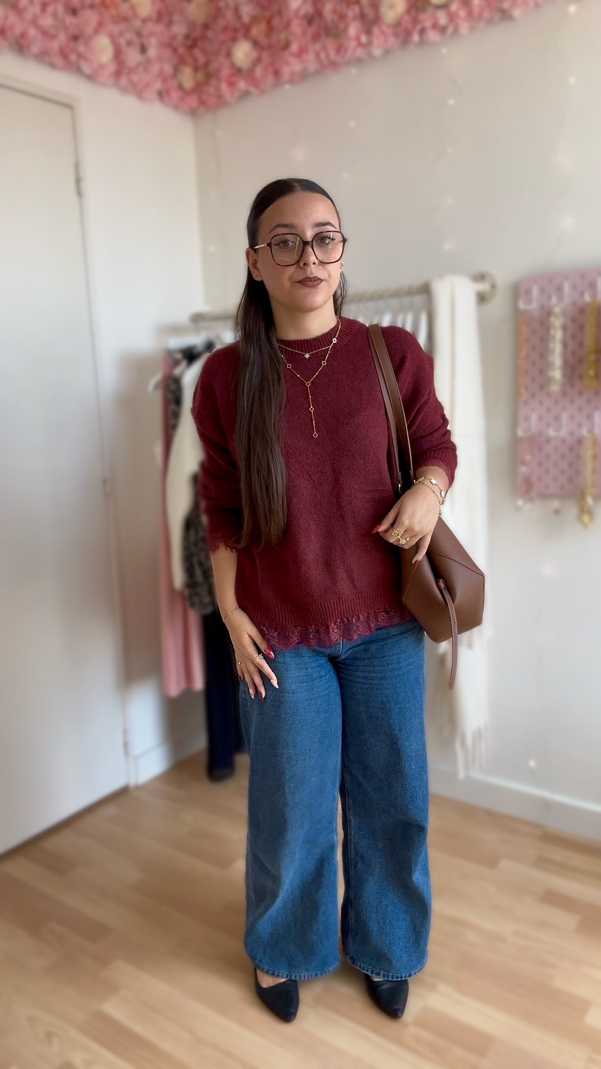 Pull Ambre Bordeau