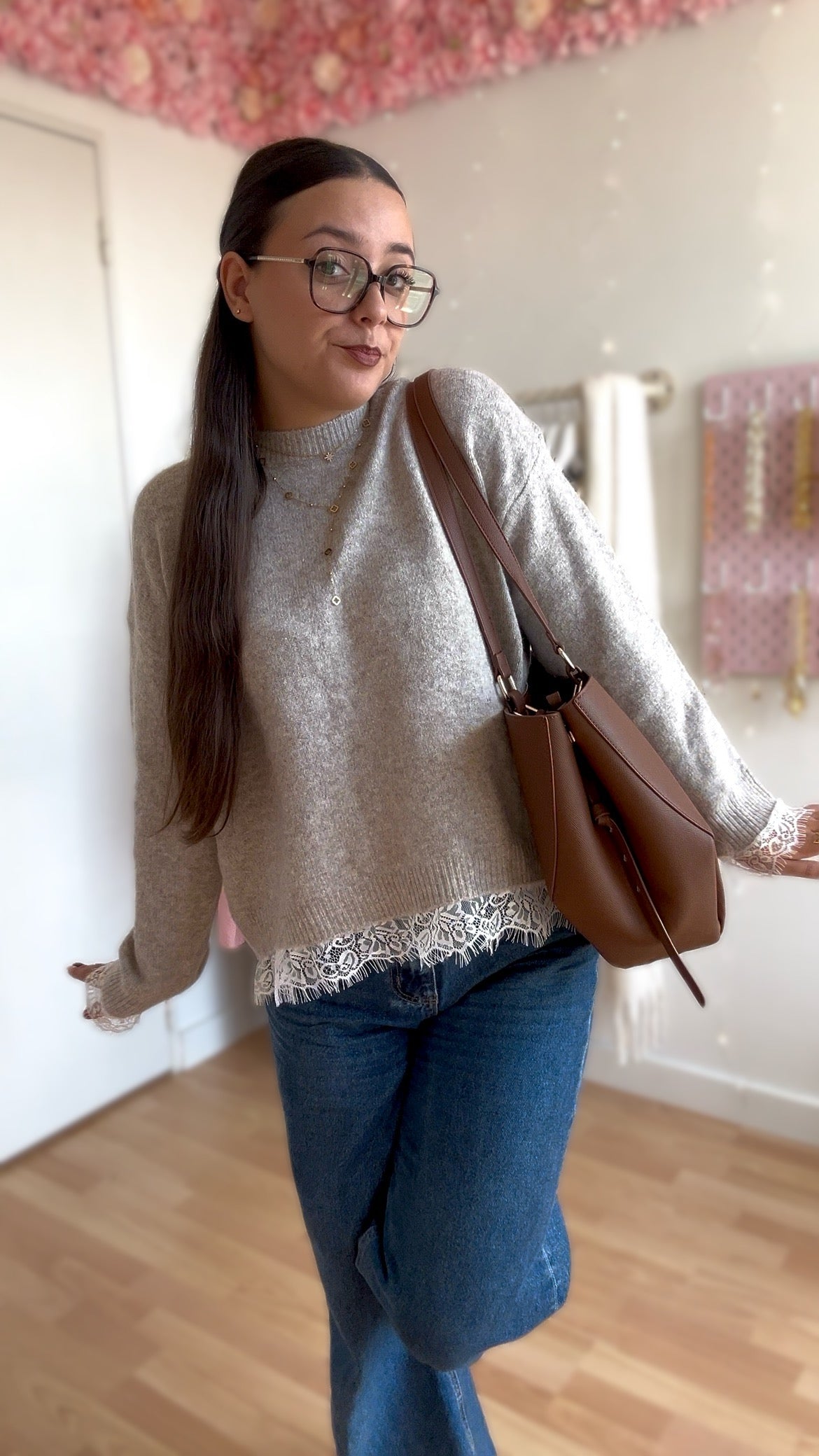 Pull Ambre Taupe Clair