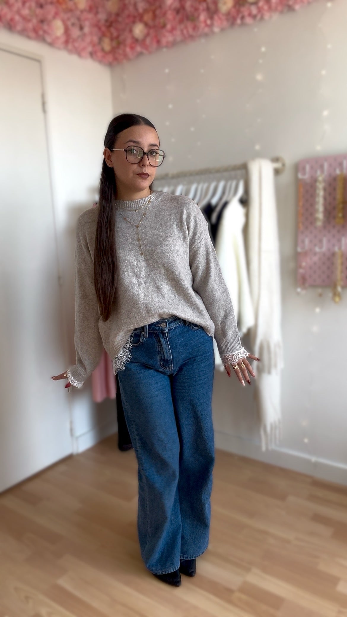 Pull Ambre Taupe Clair